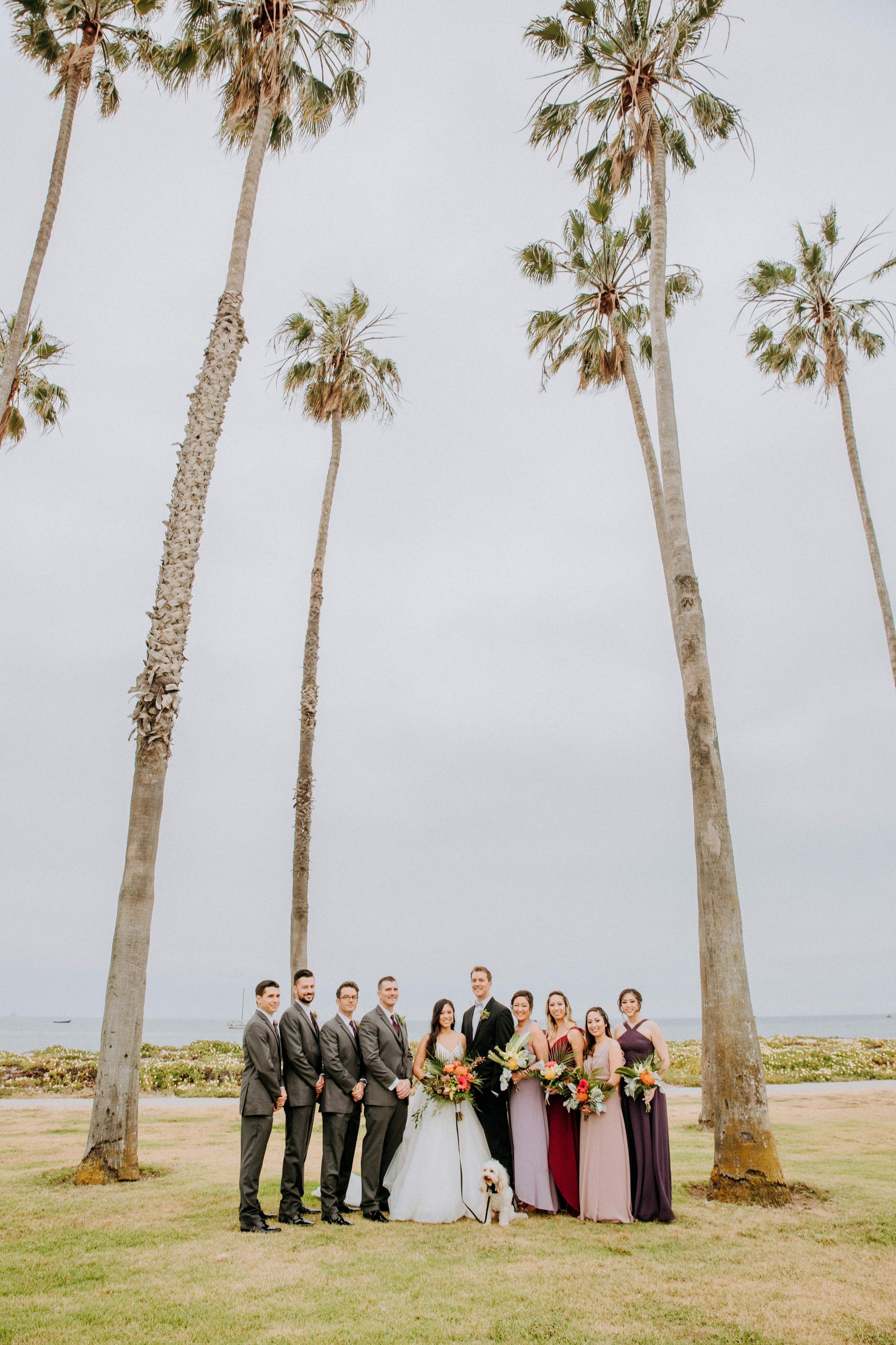www.santabarbarawedding.com | Candice Marie Photography | Hilton Santa Barbara Beachfront Resort | Dalina Klan | Once in a Lifetime Weddings | Alpha Floral | Bridal Party by the Beach 
