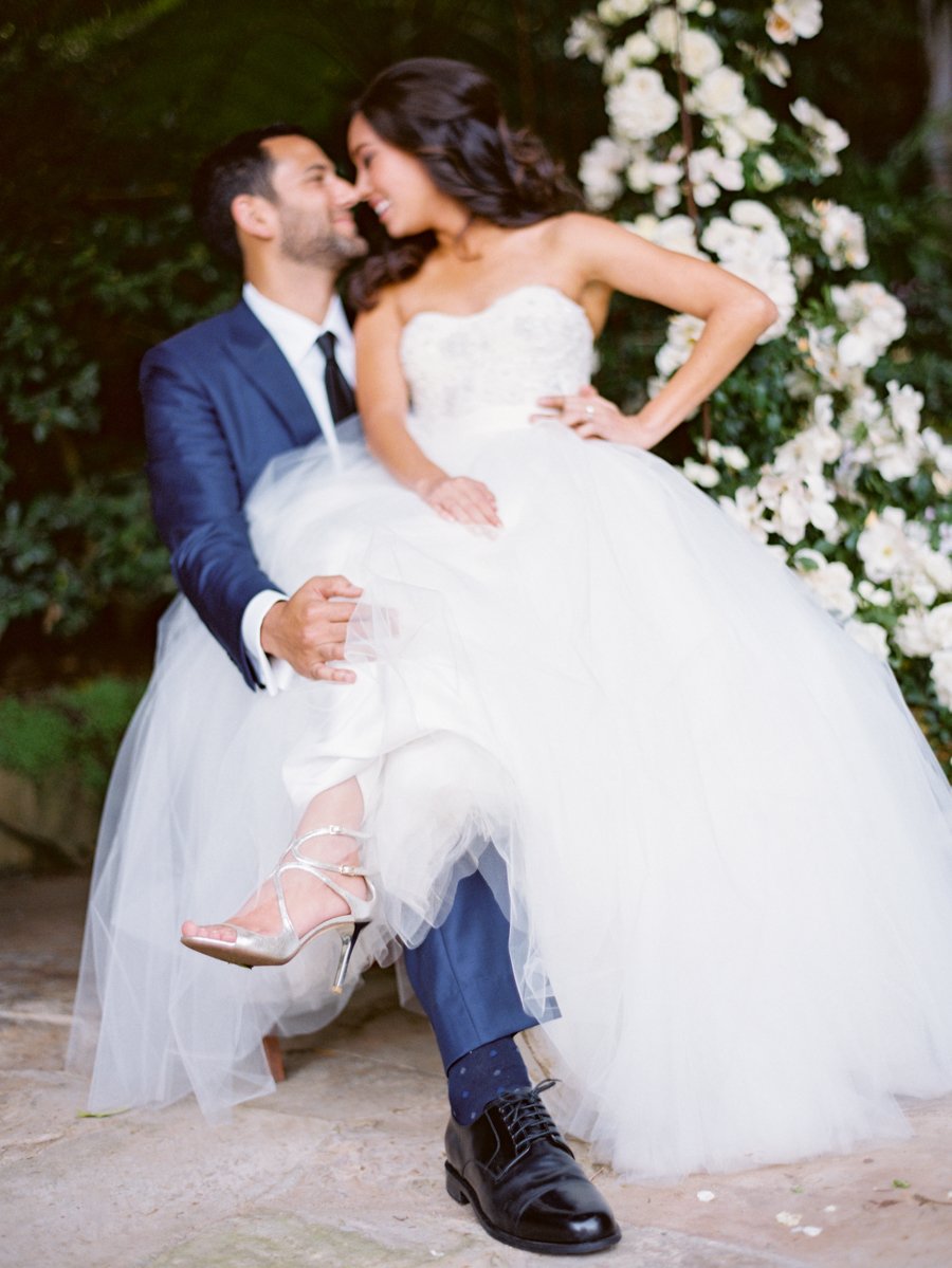 www.santabarbarawedding.com | Michael + Anna Costa Photography | Butterfly Lane Estate | Soigne Productions | Monique L’Huillier | Johnathon Behr Bespoke Clothiers | Bride and Groom Share a Moment