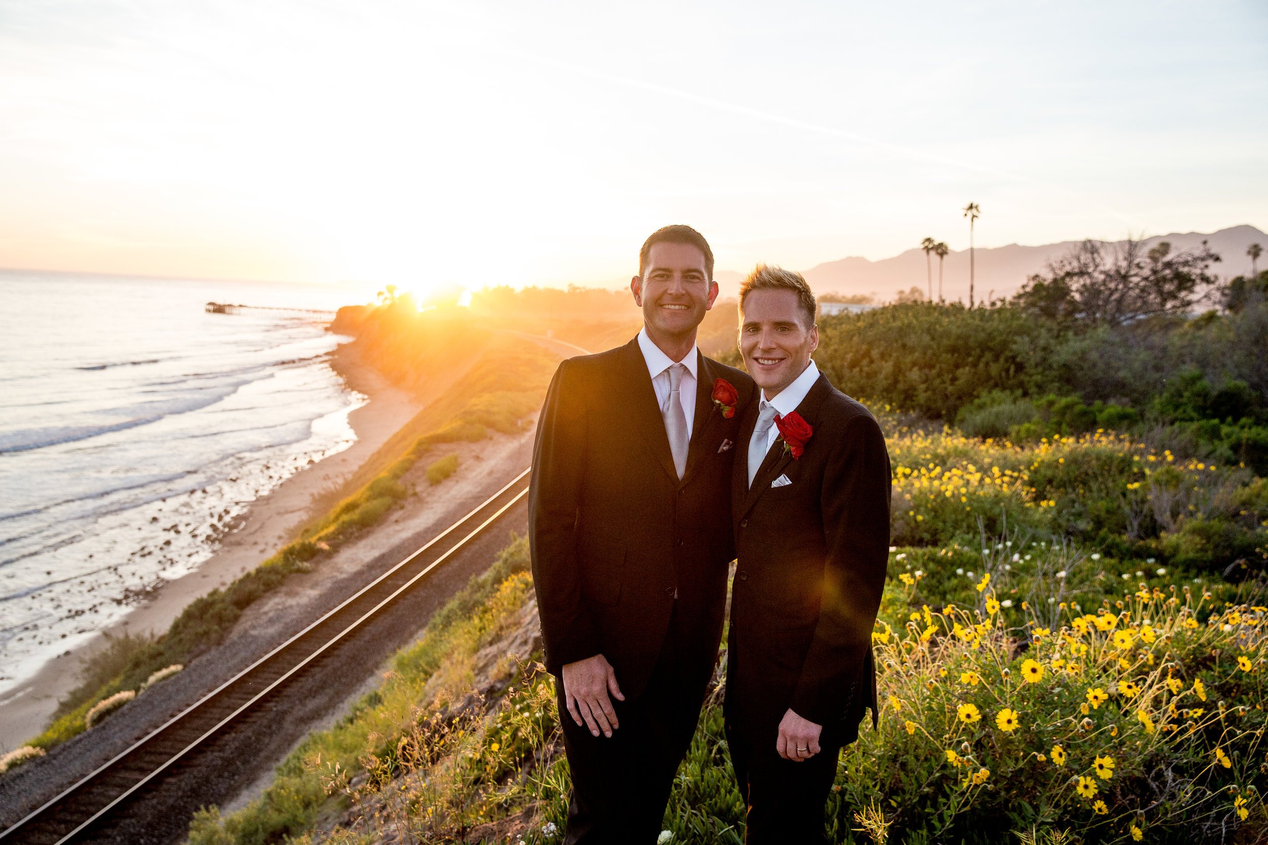 www.santabarbarawedding.com | Head and Heart Photography | Ocean Front Venue | Felici Events | Passion Flowers | Same Sex by the Beach | Gay Wedding 