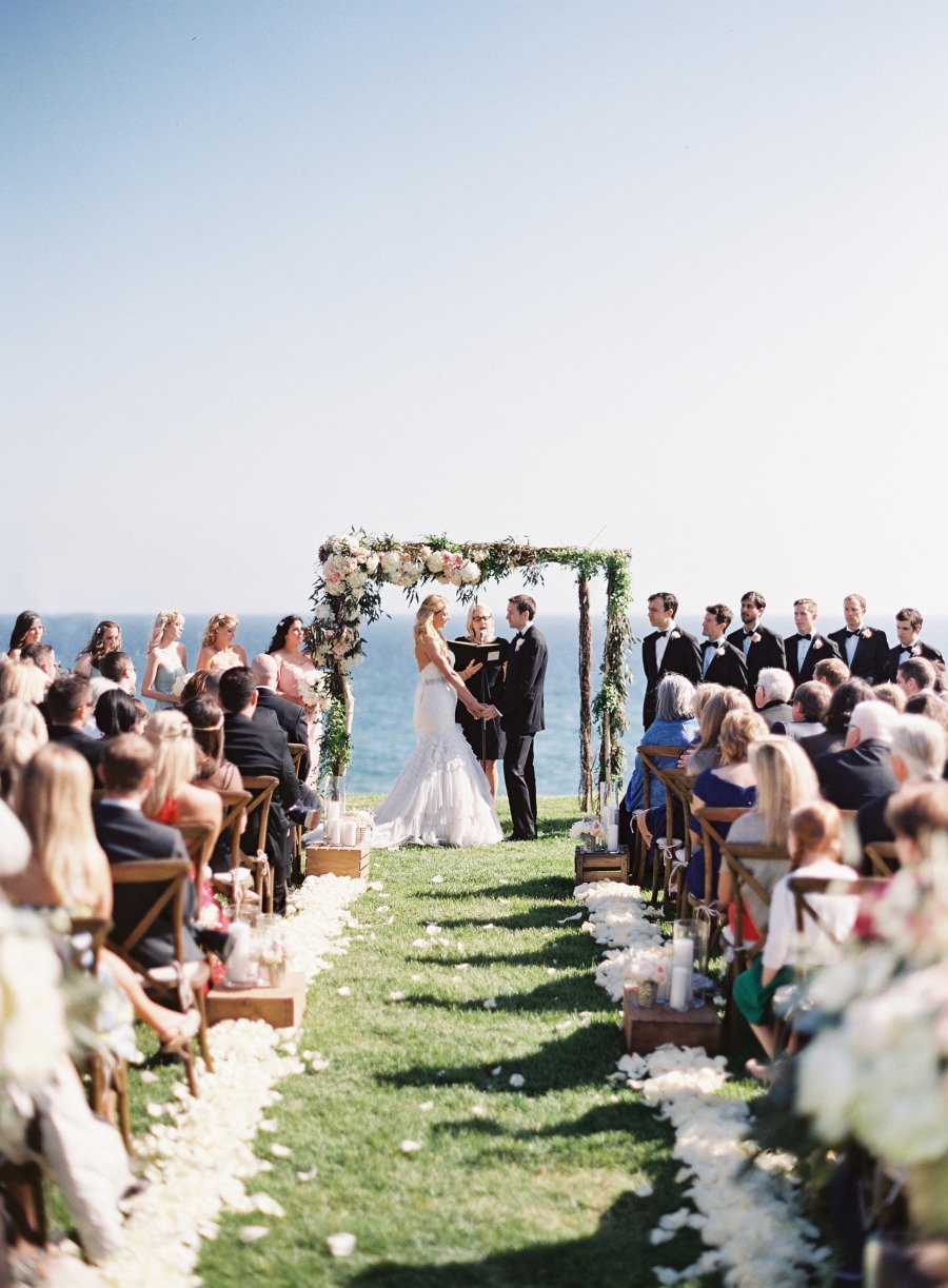 www.santabarbarawedding.com | Patrick Moyer Photography | Dos Pueblos Ranch | Soigné Productions | The Tent Merchant | These Buds a Blooming | Ceremonies by Nanette | Ceremony Overlooking the Beach 