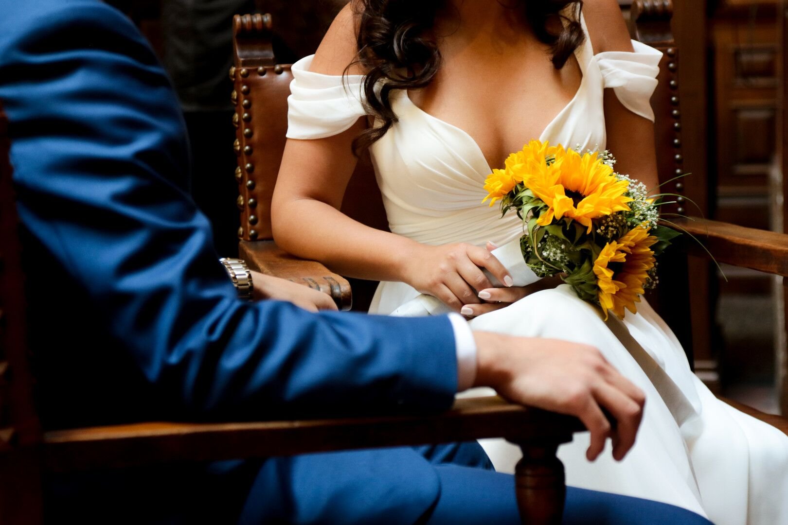 www.santabarbaraweddings.com | Photographer: Trista Maja Photography | Venue: Santa Barbara Courthouse | Wedding Dress: Lulus | Hair: Legends Hair | Couple Clothing and Bridal Bouquet 