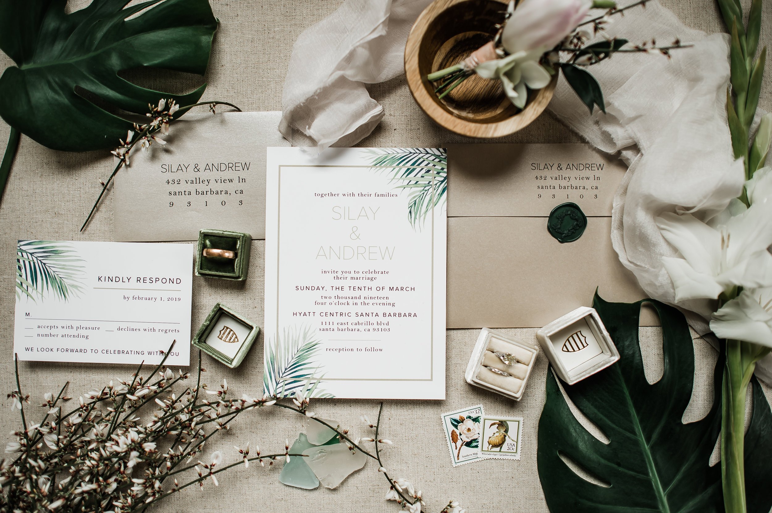 www.santabarbarawedding.com | Michelle Ramirez Photography | Hyatt Centric | Tangled Lotus | Sweet Sentimentality | The Mrs. Box | Diamond Collection Inc. | Heirloom Bindery | Honeysilks | Invitations