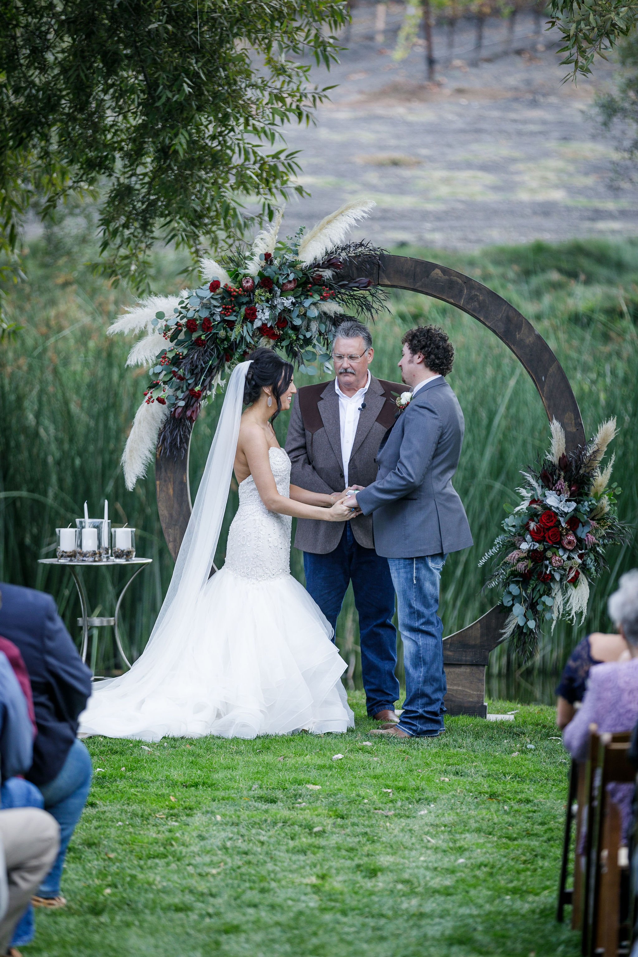 www.santabarbarawedding.com | Kiel Rucker | Greengate Ranch | Kramer Events | De La Fleur Flowers | All About Events | Bride and Groom at Ceremony 