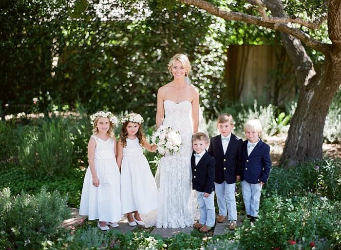 www.santabarbarawedding.com | Kristen Beinke | San Ysidro Ranch | Alexandra Kolendrianos | TOAST | Monique L’huillier | Bride with Children