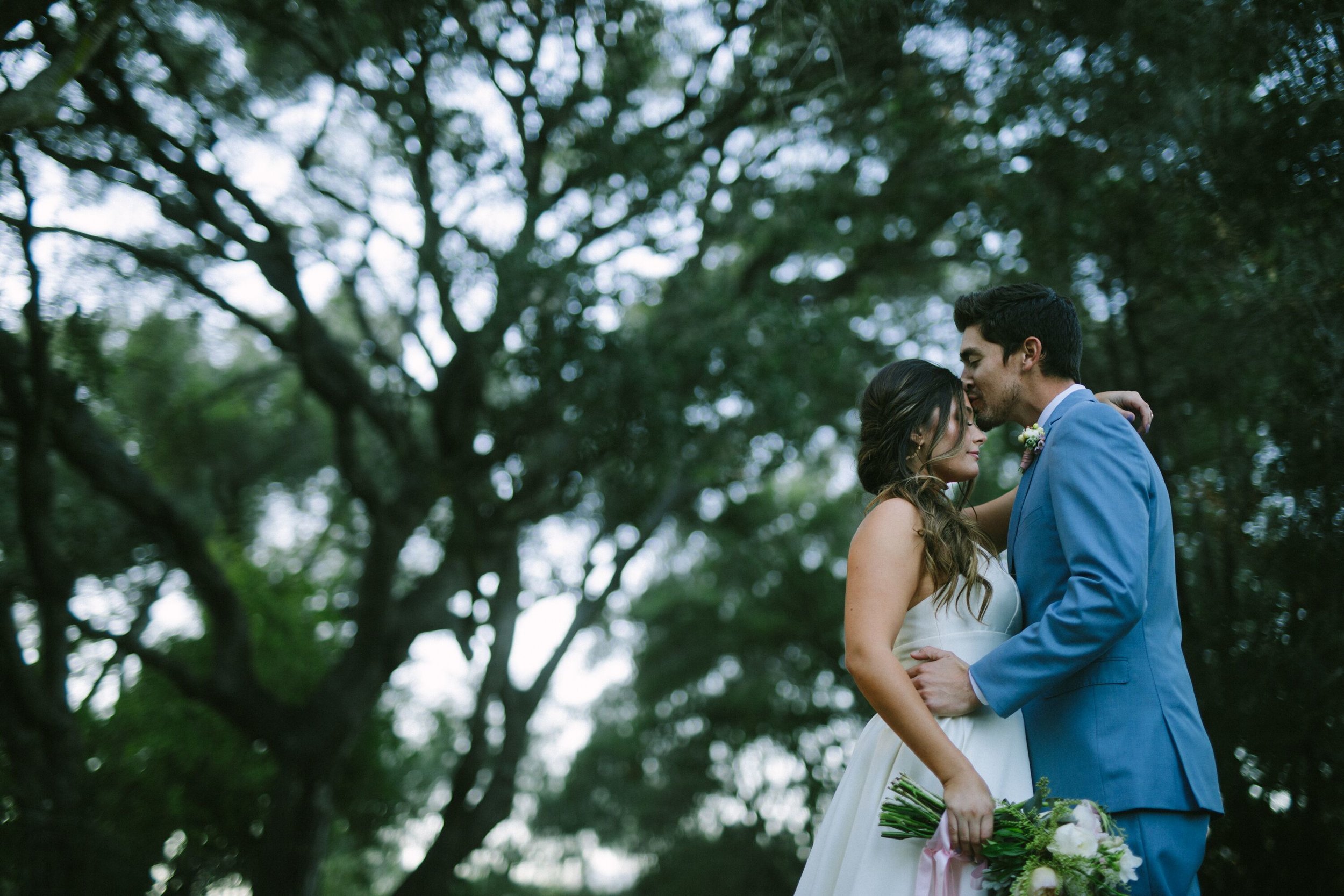 www.santabarbarawedding.com | Photographer: Patrick Ang | Venue: Rancho La Patera &amp; Stow House | Wedding Planner: Elyse Rowen of Elyse Events | Bride and Groom Forehead Kiss