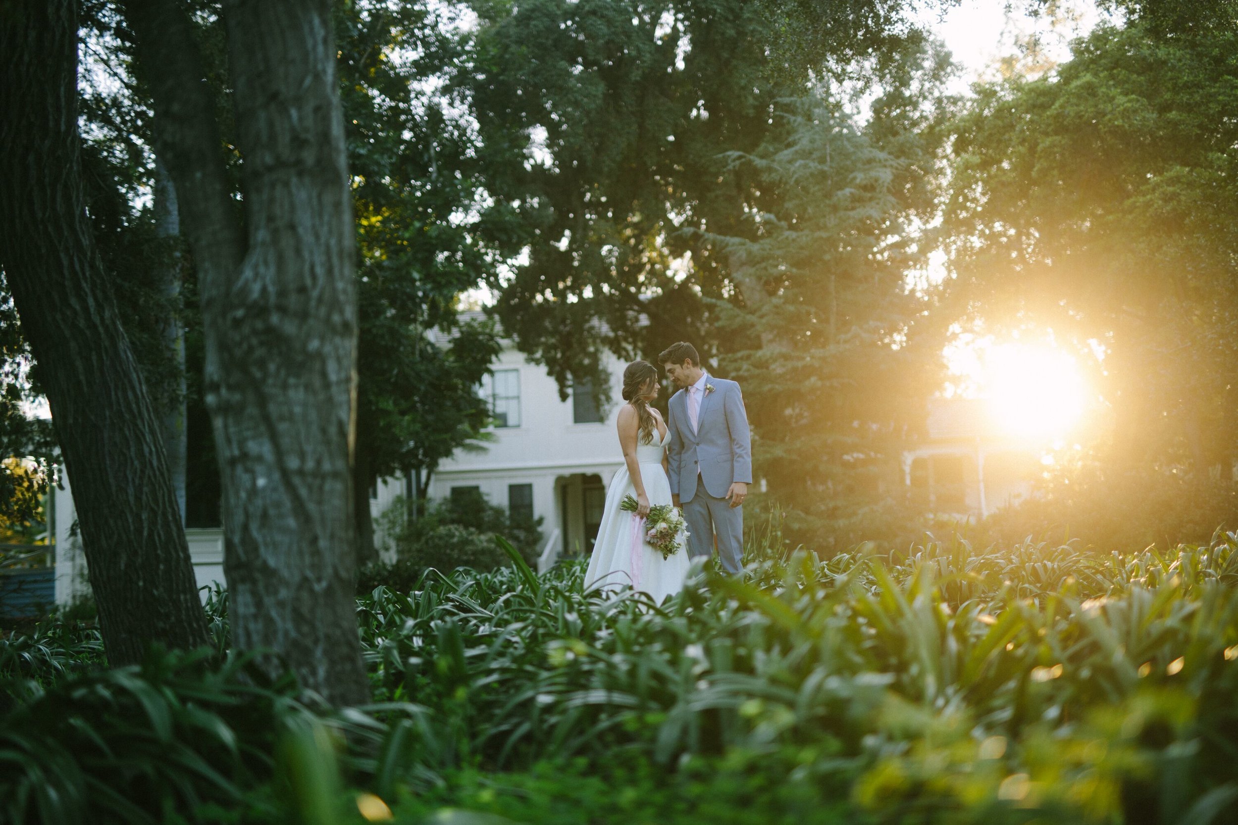 www.santabarbarawedding.com | Photographer: Patrick Ang | Venue: Rancho La Patera &amp; Stow House | Wedding Planner: Elyse Rowen of Elyse Events | Bride and Groom in Landscape