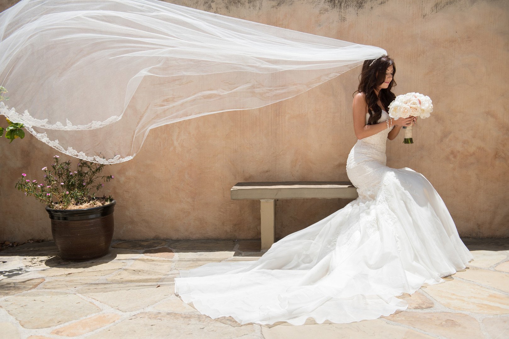 www.santabarbarawedding.com | The Big Affair | Our Lady of Mount Carmel | Asiel Designs | Bridal Portrait