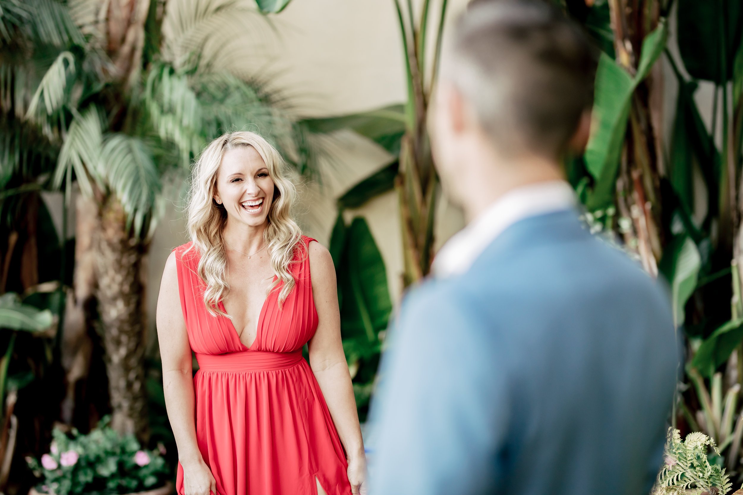 santabarbarawedding.com | Rewind Photography | Butterfly Beach | Engaged Couple In Tropical Garden