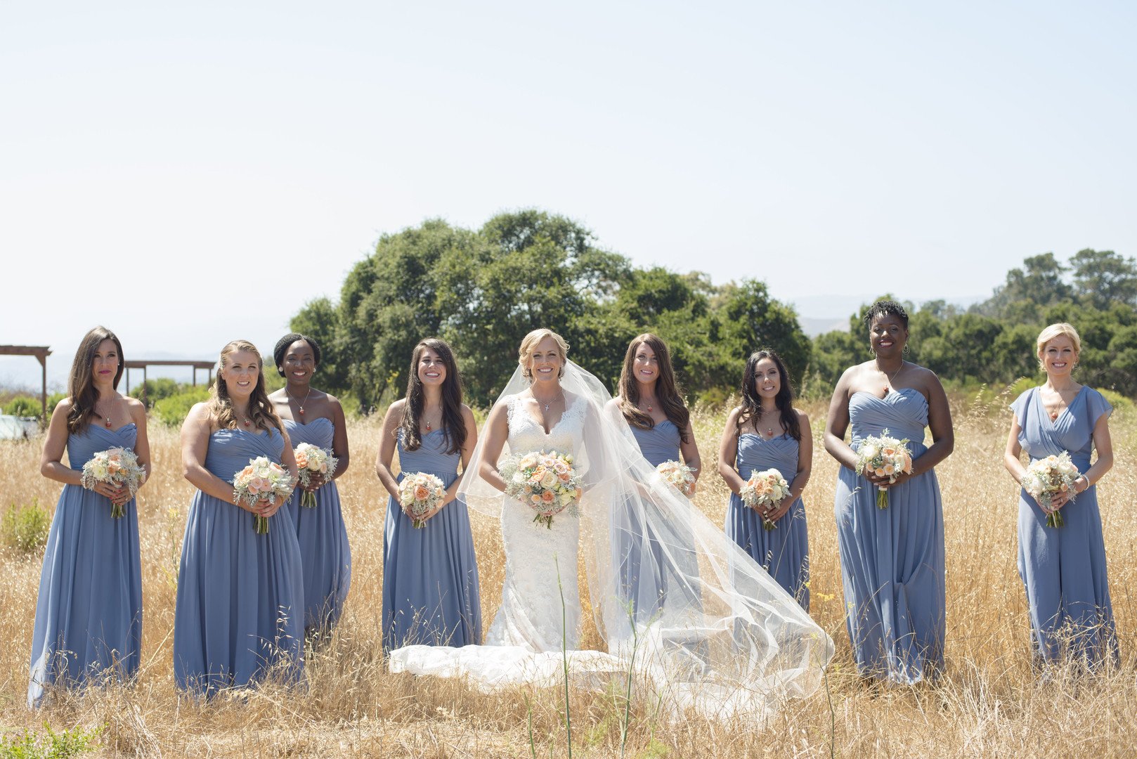 www.santabarbarawedding.com | Venue: Dos Pueblos Ranch | Photographer: ByCherry Photography | Event Designer: Elan Event Rentals | Hair: Style Me Kristi | Bridal Party  