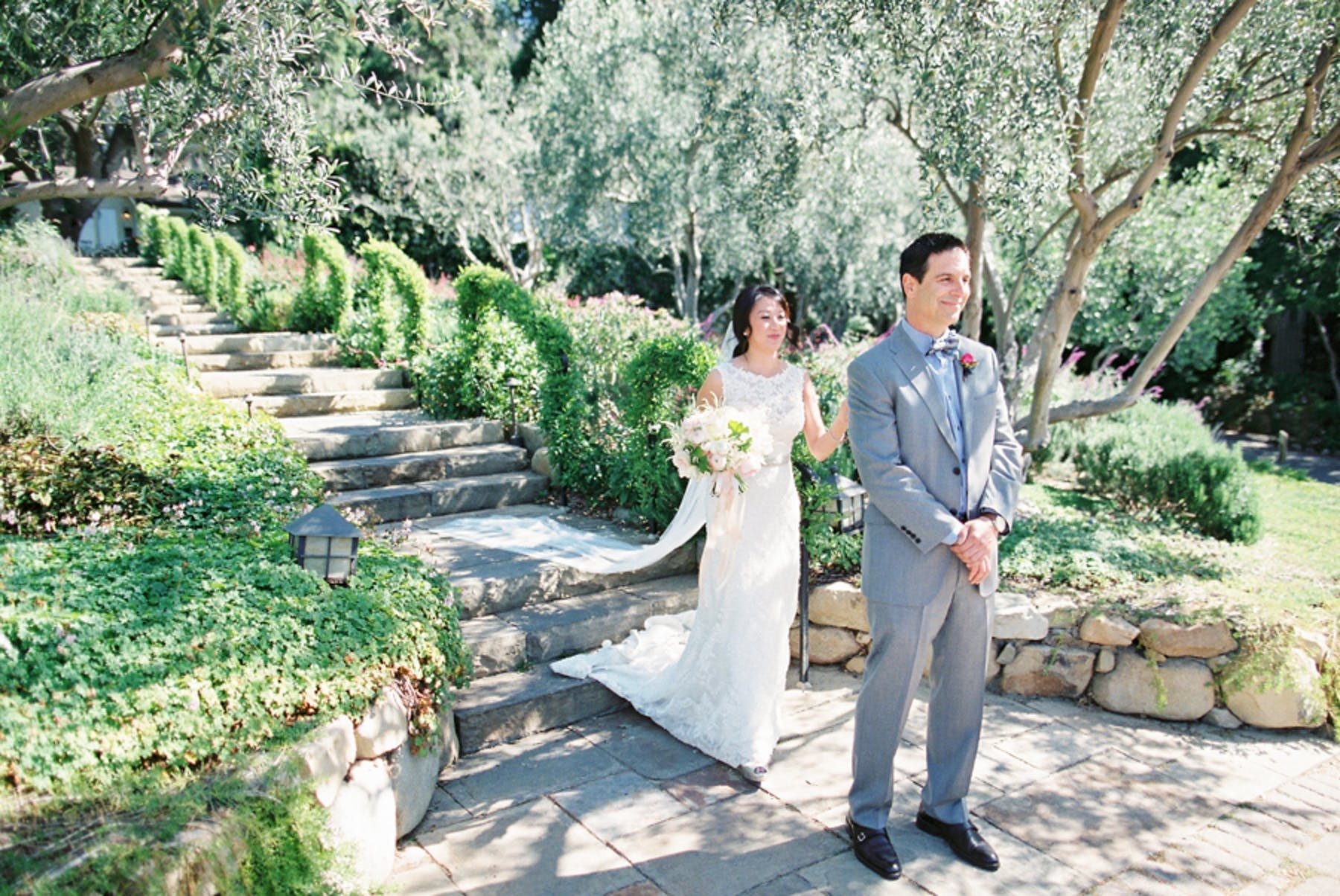 www.santabarbarawedding.com | Michael + Anna Costa Photography | San Ysidro Ranch | Twine Events | Bride Surprises Groom