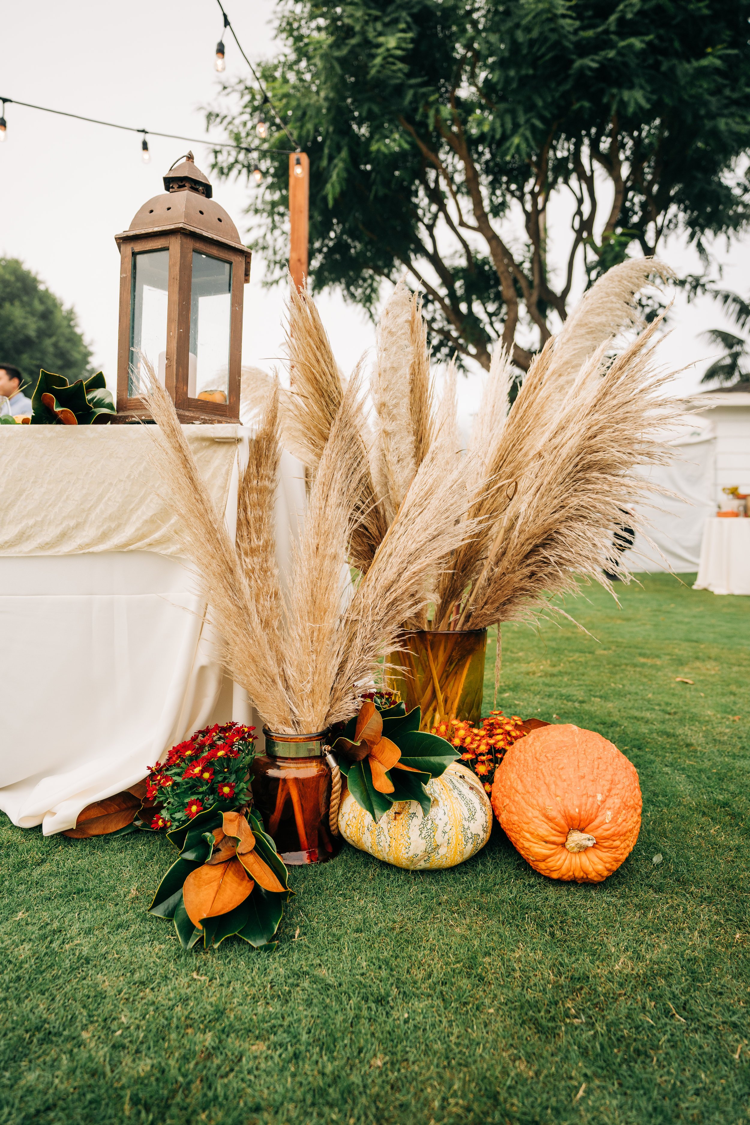 www.santabarbarawedding.com | Brandon Bibbins Photography | The Cottages at Polo Run | Bright Event Rentals | Fall Accents Display
