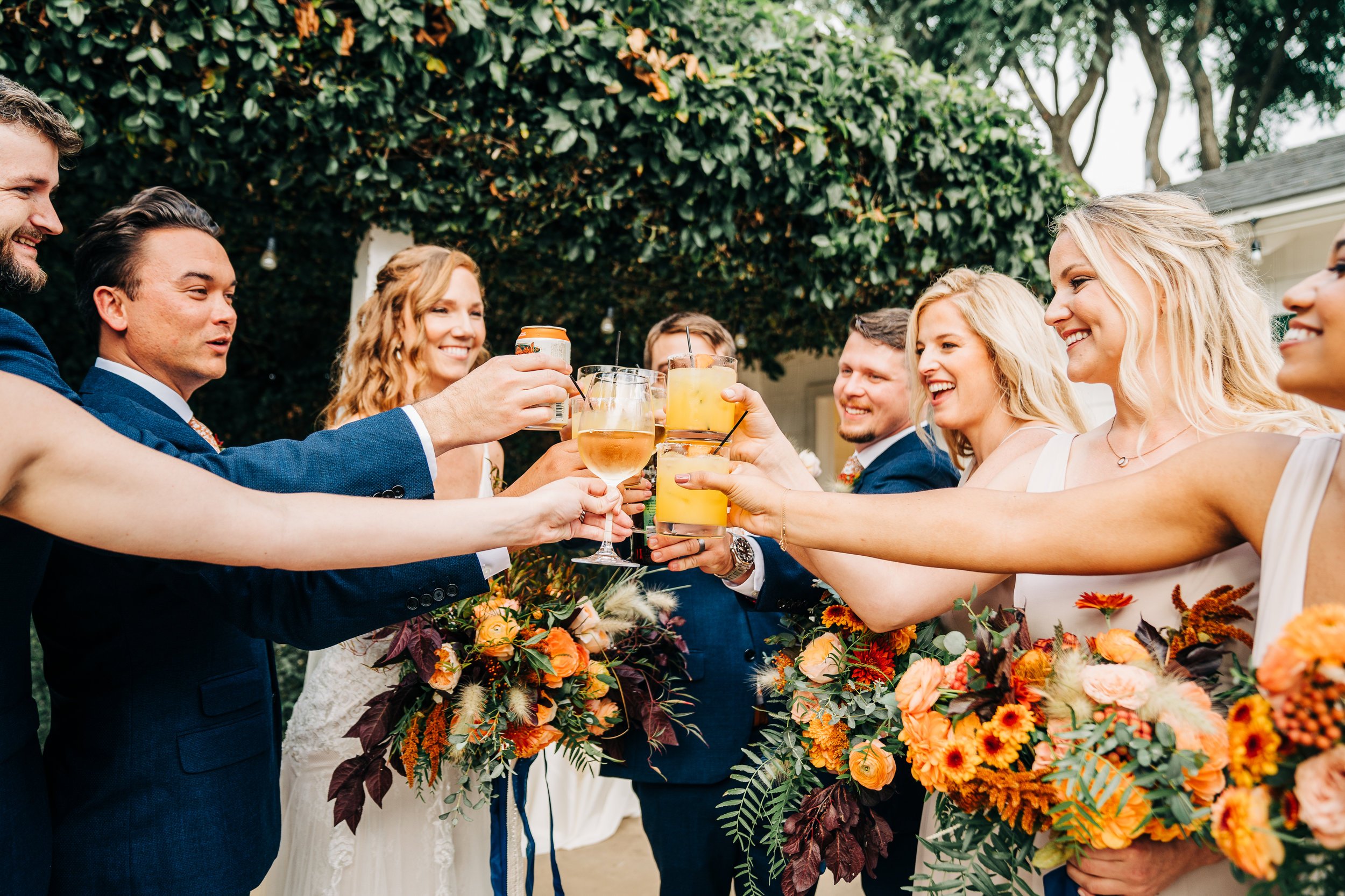 www.santabarbarawedding.com | Brandon Bibbins Photography | The Cottages at Polo Run | Pure Joy Catering | Wedding Party Cheers
