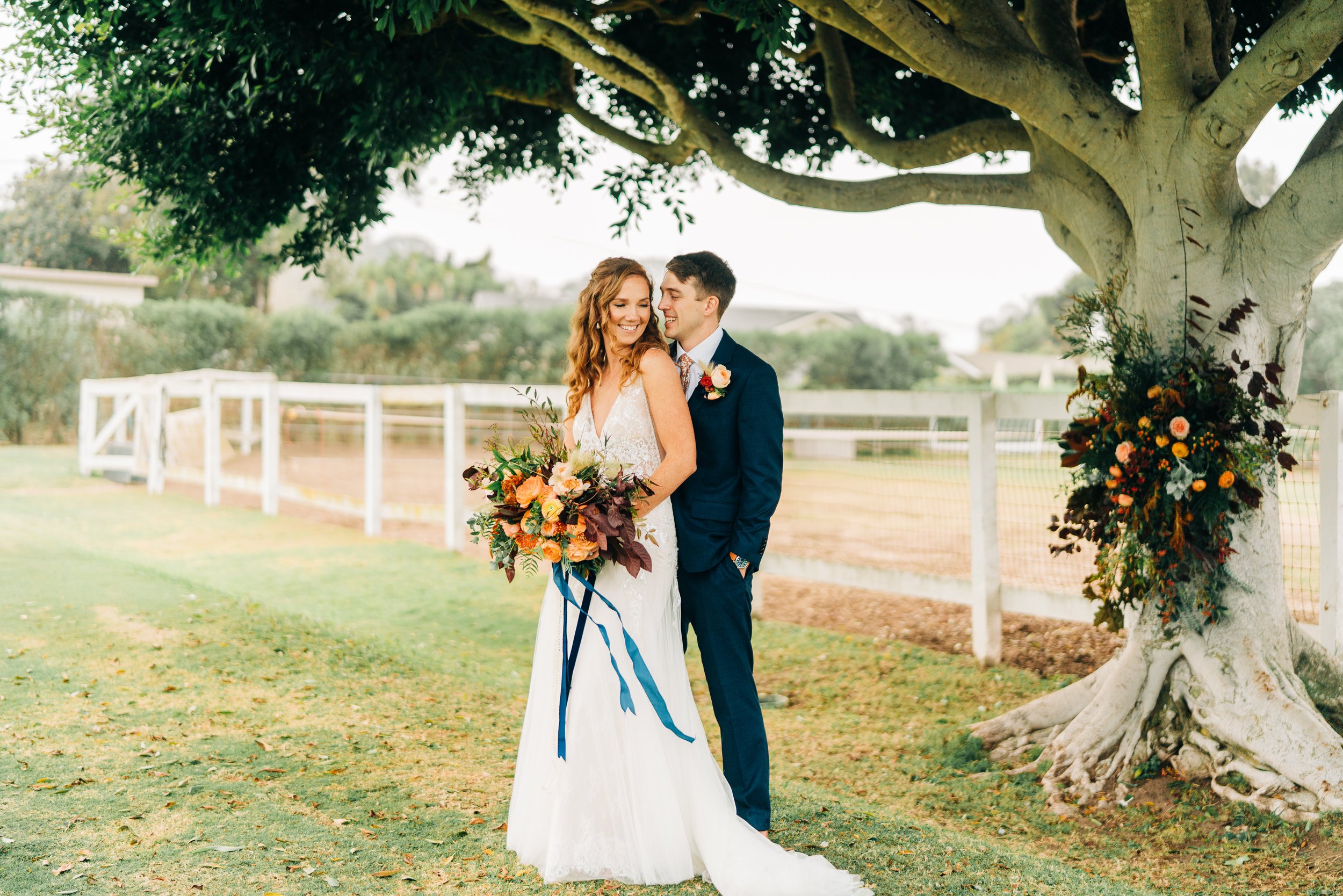 www.santabarbarawedding.com | Brandon Bibbins Photography | The Cottages at Polo Run | Christina Welch Floral | Couple Shares a Moment