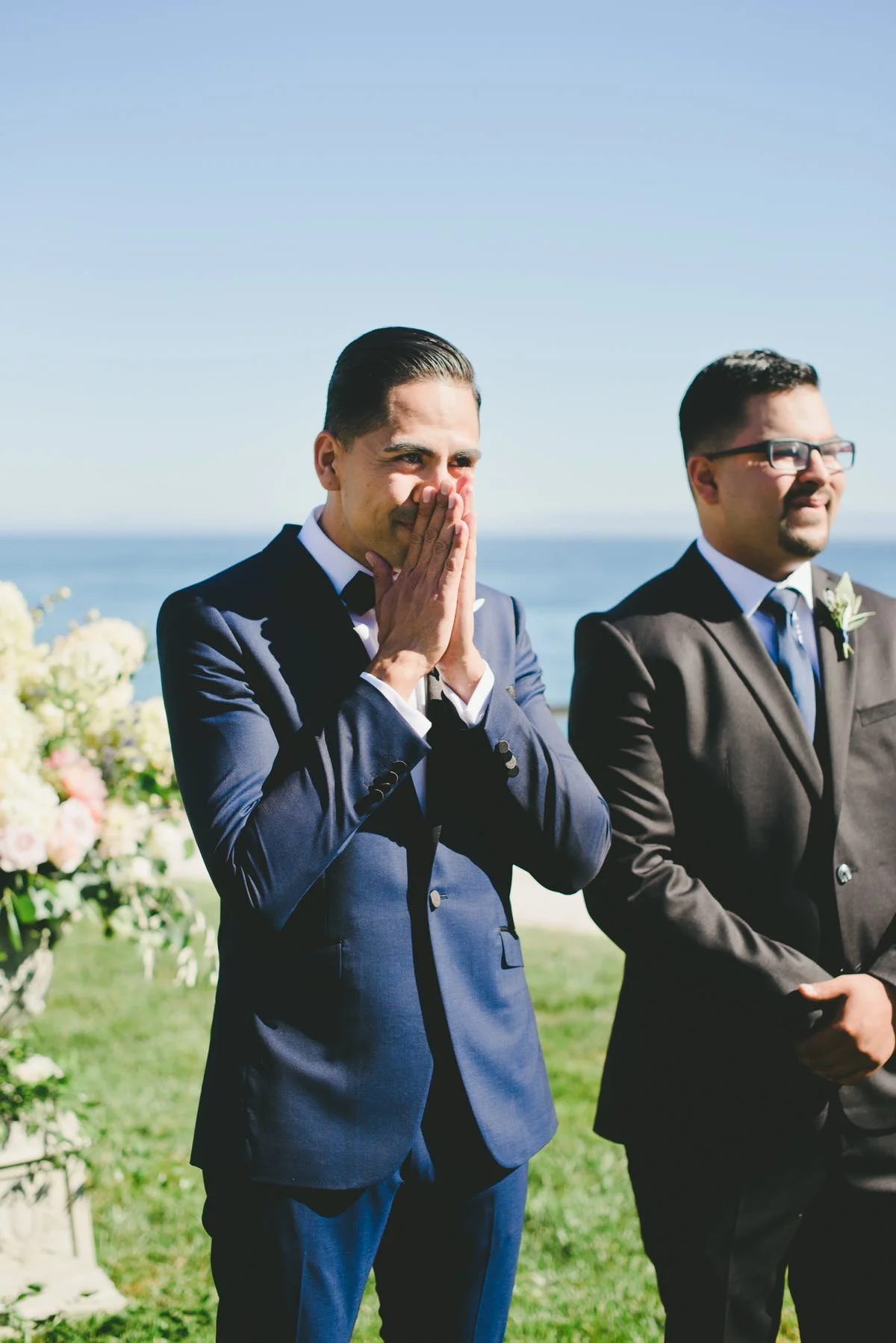 www.santabarbarawedding.com | Bacara Resort &amp; Spa | Alegria By Design | onelove photography | Groom at Ceremony