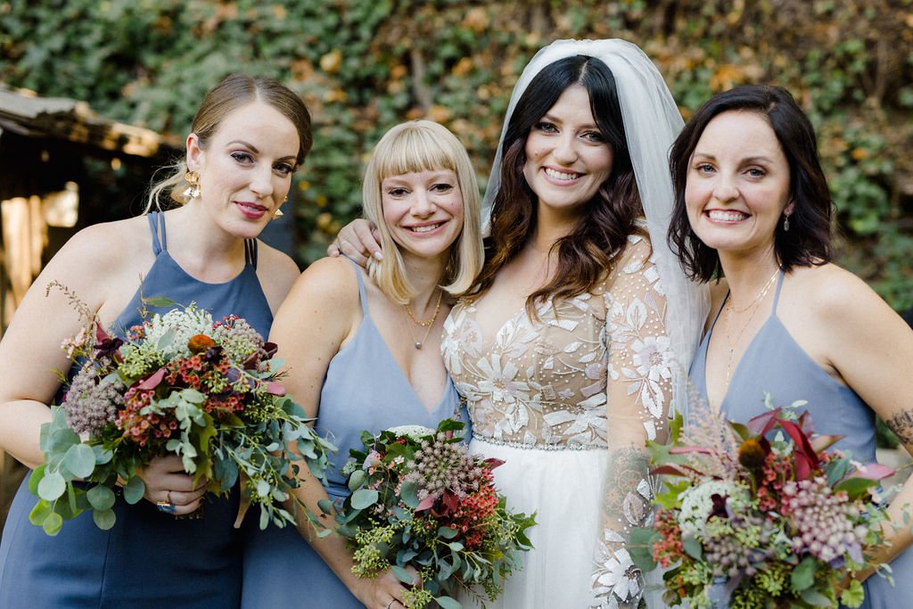 www.santabarbarawedding.com | Cold Spring Tavern | Wunderland &amp; Co. | Braden Young | Bride and Bridesmaids