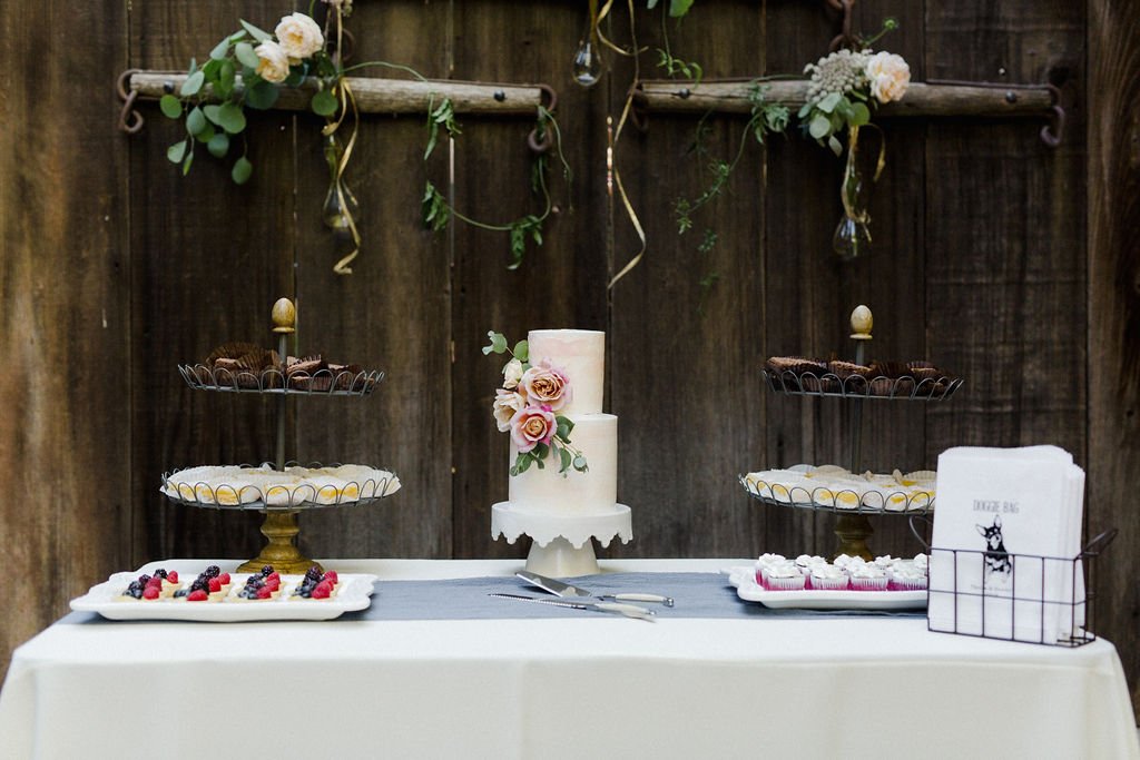 www.santabarbarawedding.com | Cold Spring Tavern | Wunderland &amp; Co. | Braden Young | Wedding Cake and Dessert Table