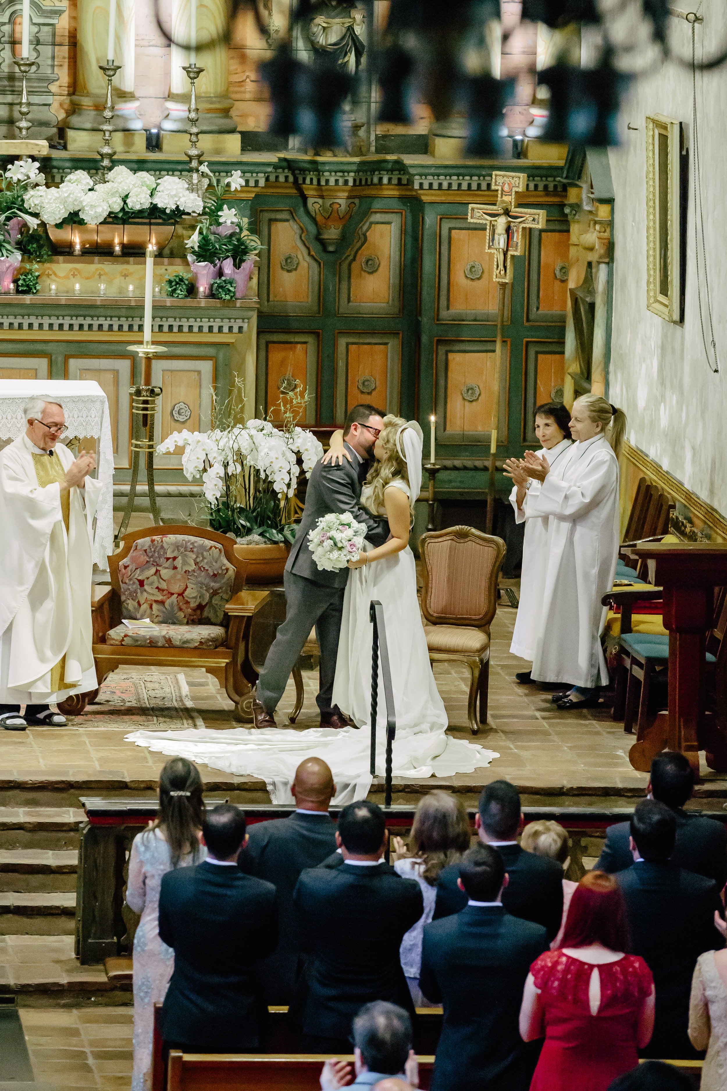 www.santabarbarawedding.com | Rewind Photography | SB Maritime Museum | Santa Barbara Mission | Ceremony