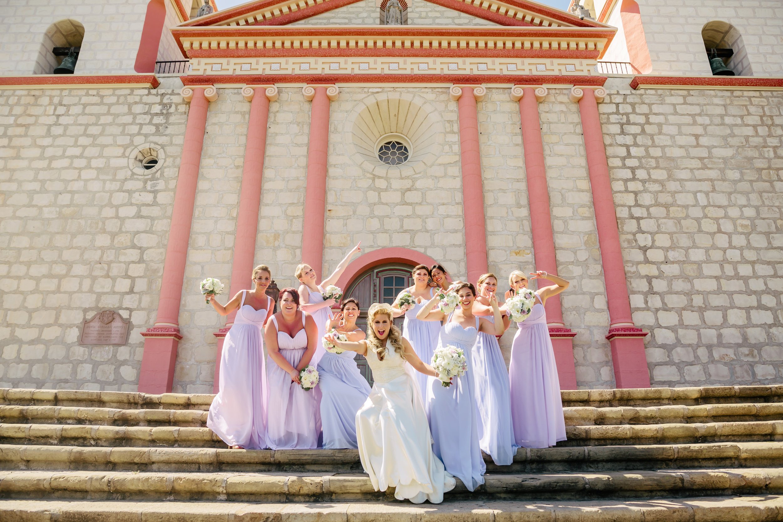 www.santabarbarawedding.com | Rewind Photography | SB Maritime Museum | Santa Barbara Mission | Bridesmaids