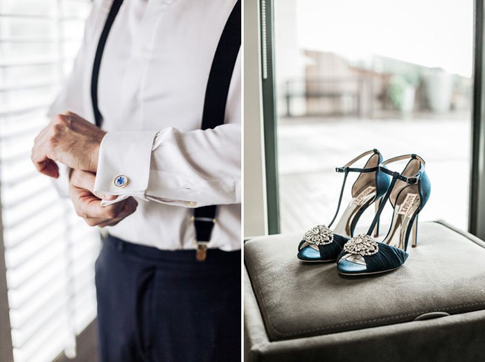 www.santabarbarawedding.com | Soigne Productions | Presqu'ile Winery | Wade Carr Photo | Groom Getting Ready | Bride's Shoes