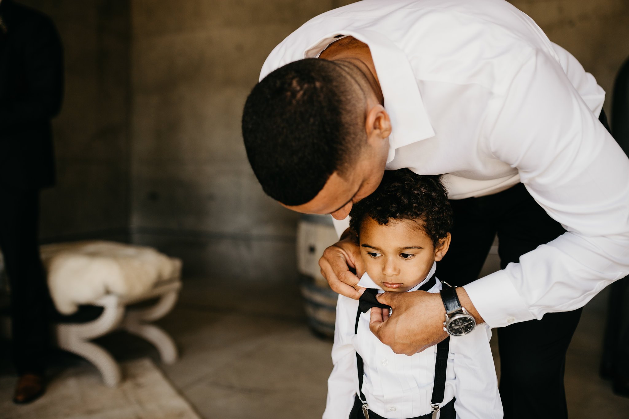 www.santabarbarawedding.com | Terra Mia Vineyard | Diana Lake Photography | Groom and Ring Bearer Getting Ready