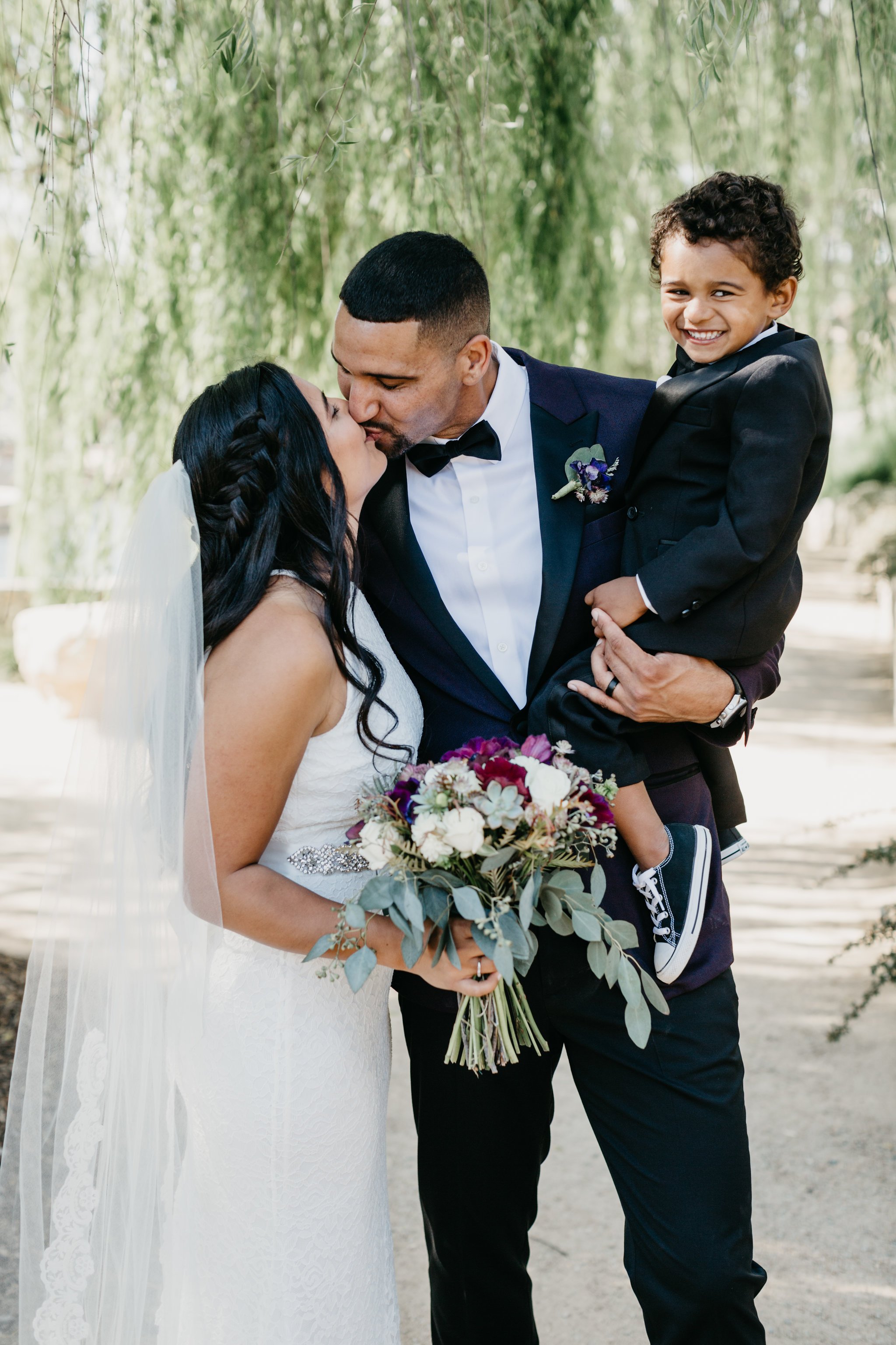 www.santabarbarawedding.com | Terra Mia Vineyard | Diana Lake Photography | Bride and Groom and Son