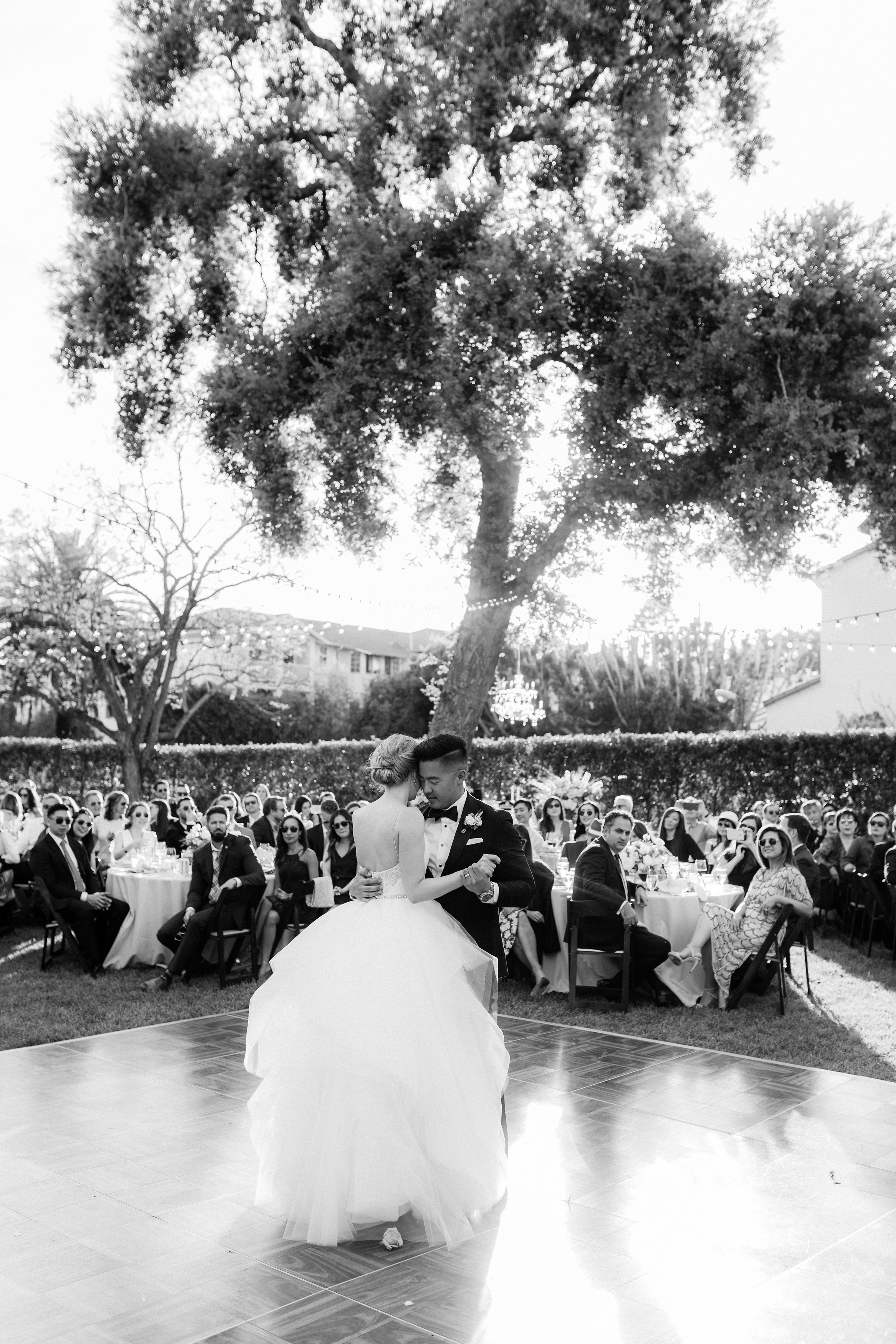 www.santabarbarawedding.com | Jenny Quicksall | Santa Barbara Club | Bluebell Events | Bride and Groom | First Dance