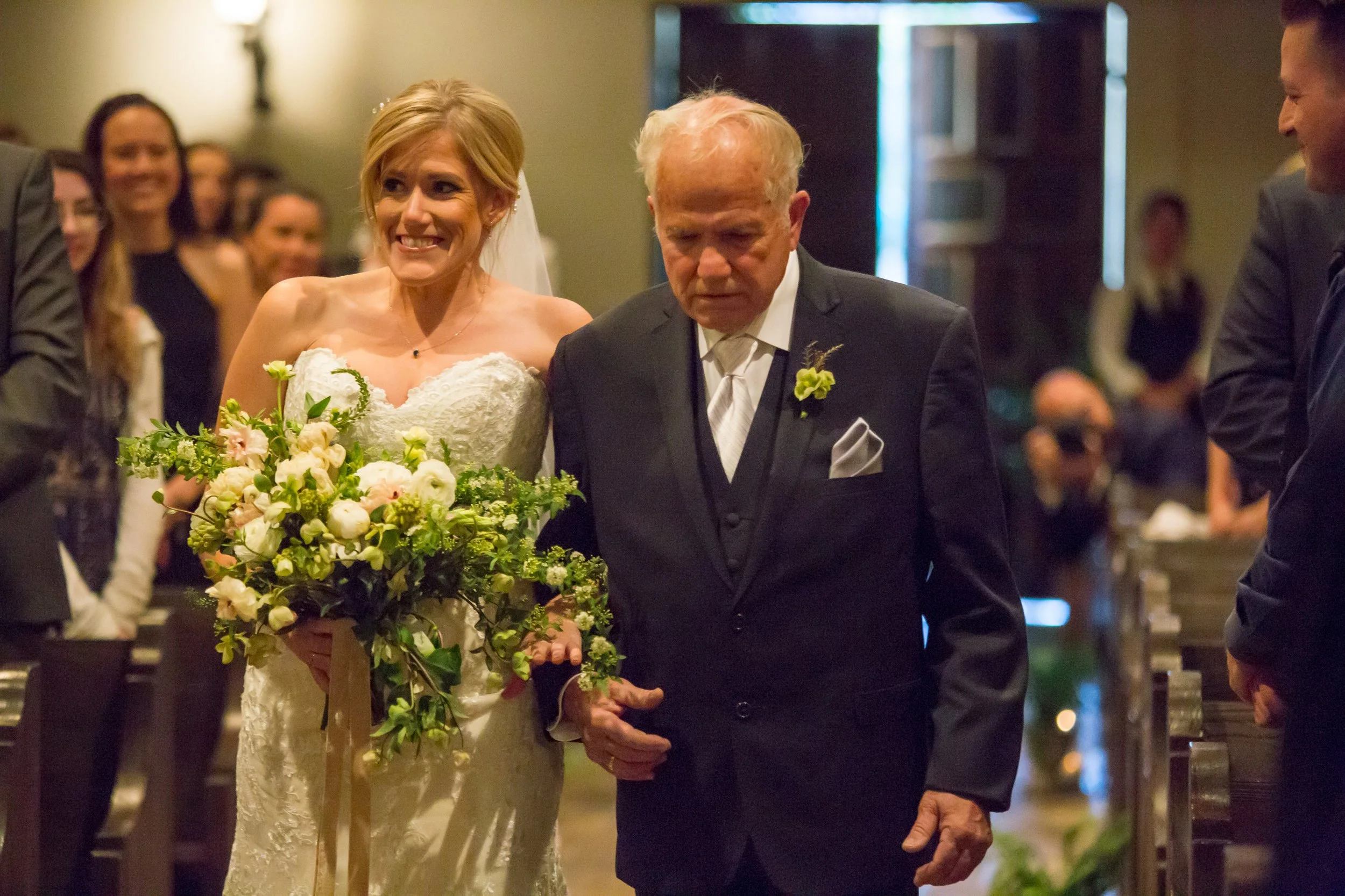 www.santabarbarawedding.com | Elizabeth Victoria Photo | Garden Street Academy | Bride Walking Down Aisle