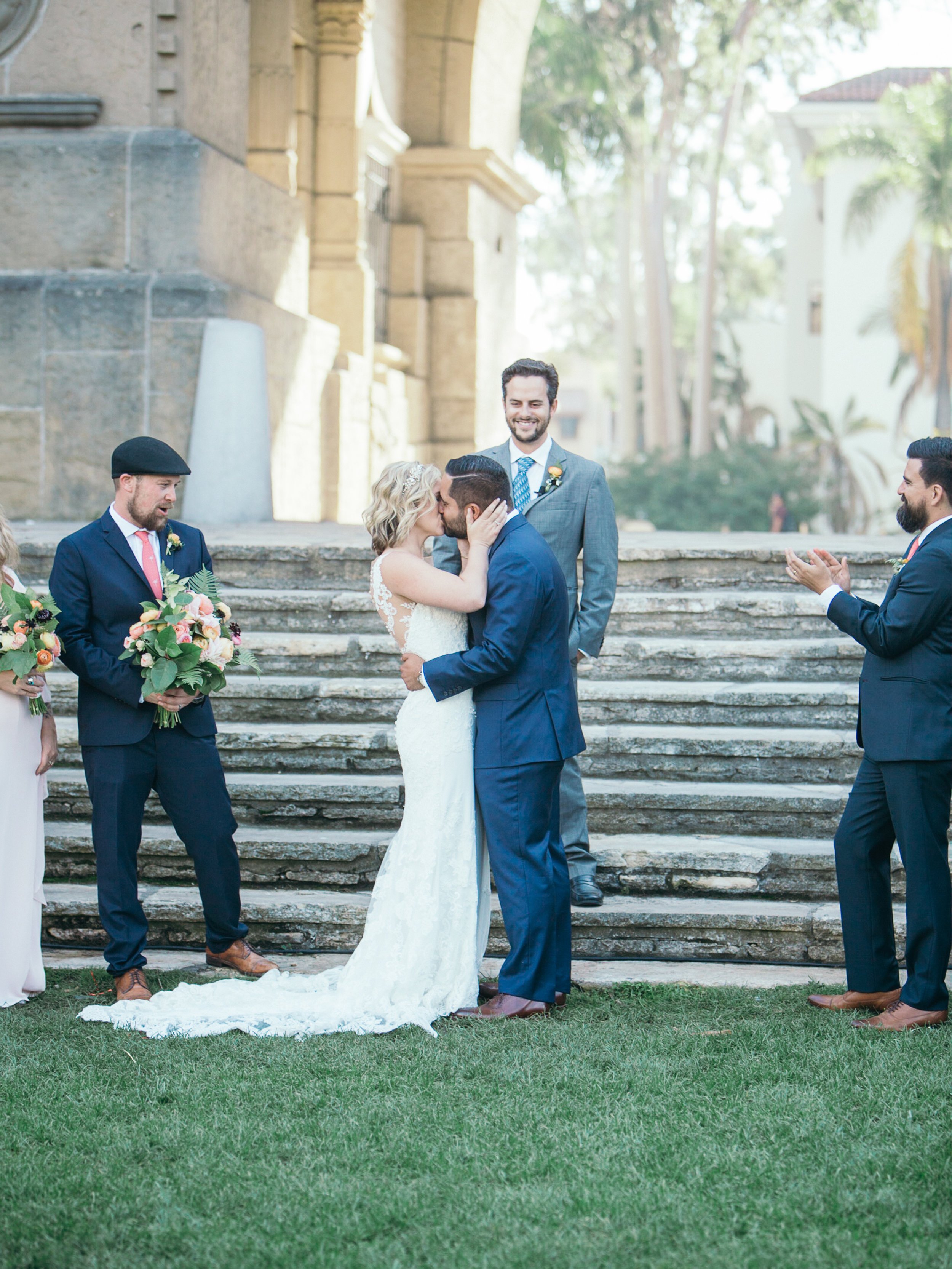 www.santabarbarawedding.com | Kiel Rucker | Riviera Mansion | Bride and Groom Kiss