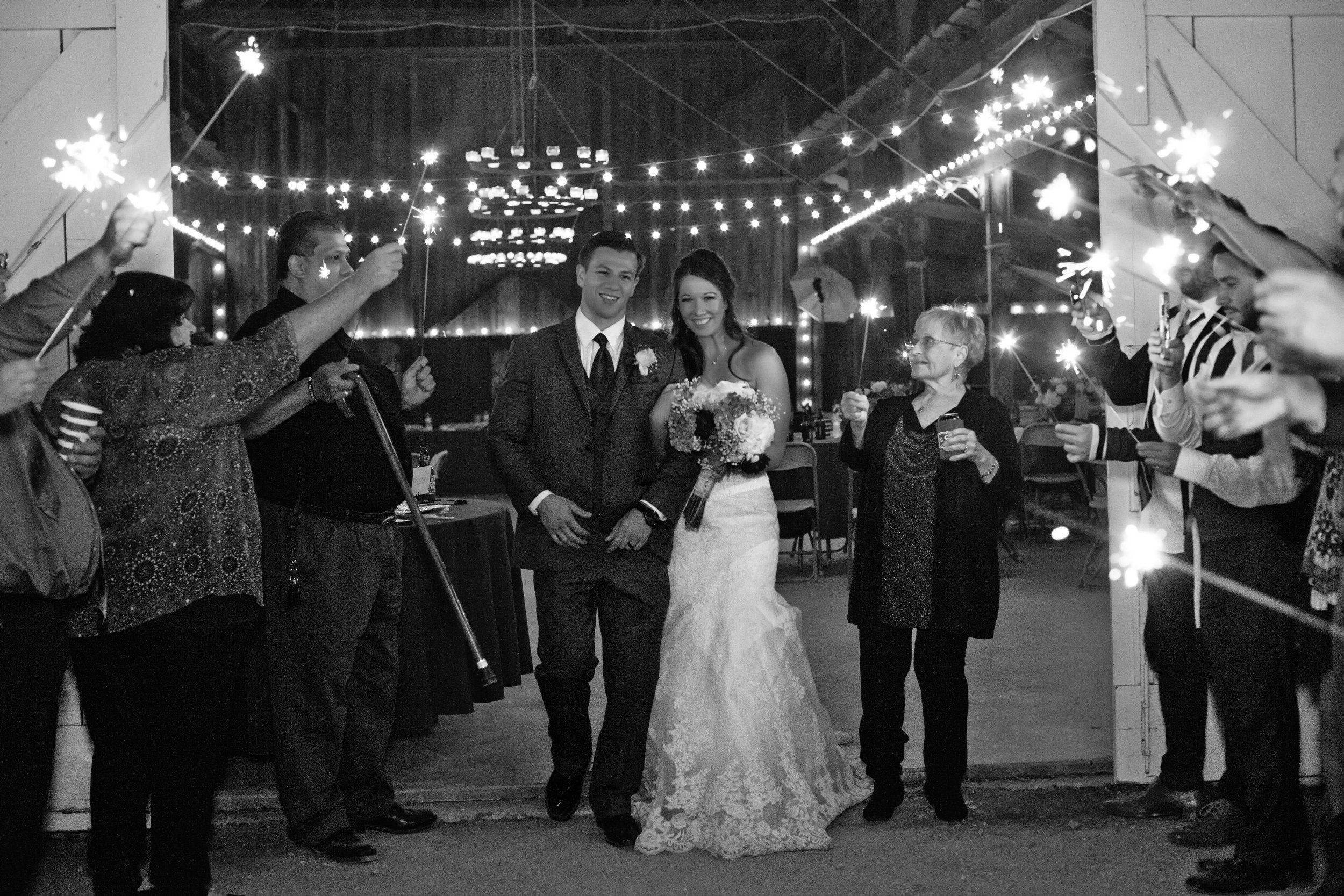 www.santabarbarawedding.com | Kay Mitchell Photography | Madonna Ranch | Sparkler Exit