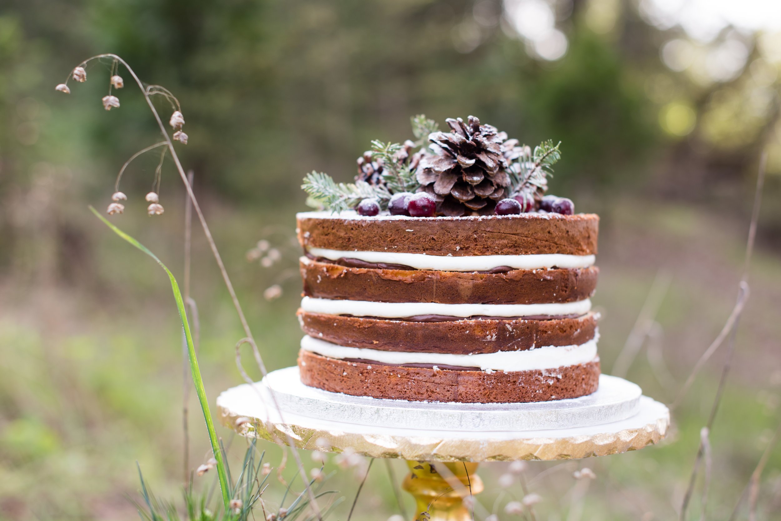 www.santabarbarawedding.com | Carrie Pollard | Church's Christmas Trees | Wedding Cake