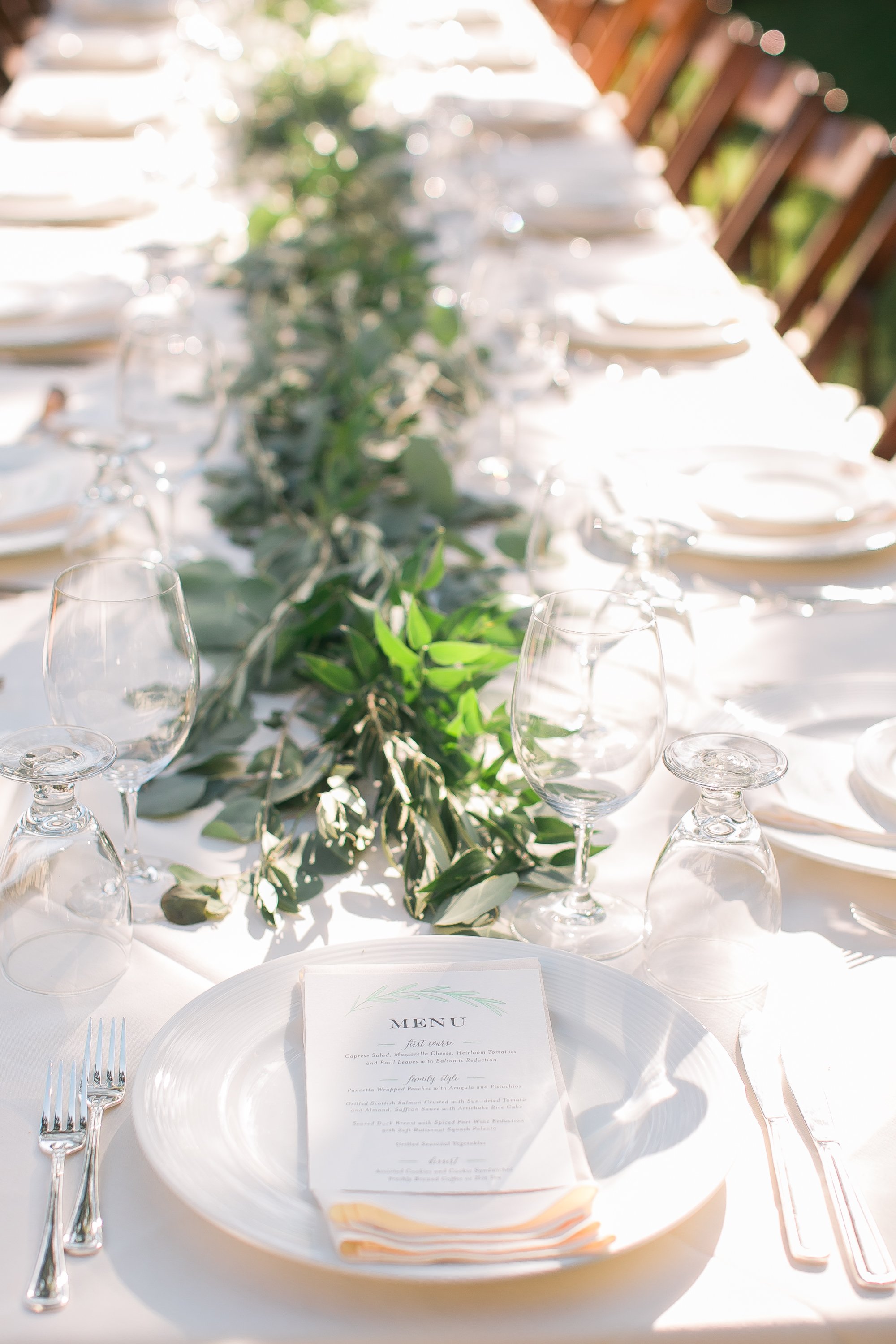 www.santabarbarawedding.com | Kelsey Crews | Felici Events | Santa Barbara Club | Reception Place Setting