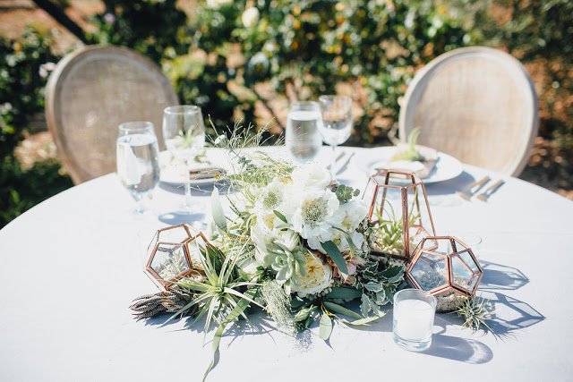 www.santabarbarawedding.com | Bijoux Events | Ojai Estate Wedding | Marble Rye Photography | Elli Lauren Photo | Bride and Groom's Table | Head Table | Succulents