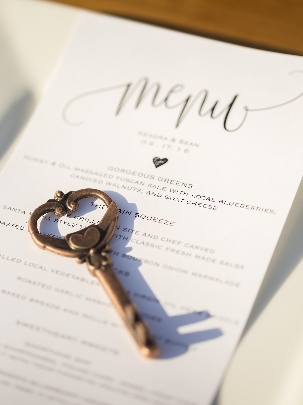 www.santabarbarawedding.com | Heartstone Ranch | Anna Schmidt Photography | Reception Menu