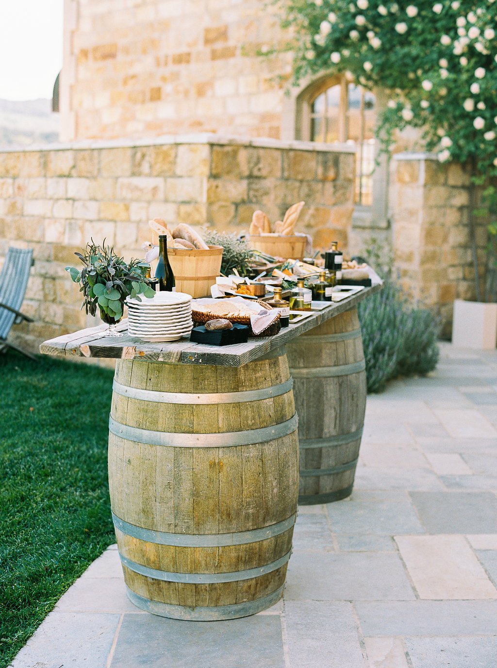 www.santabarbarawedding.com | Sunstone Winery | Jen Rodriguez | Dinner Party | Wine Barrels | Drinks