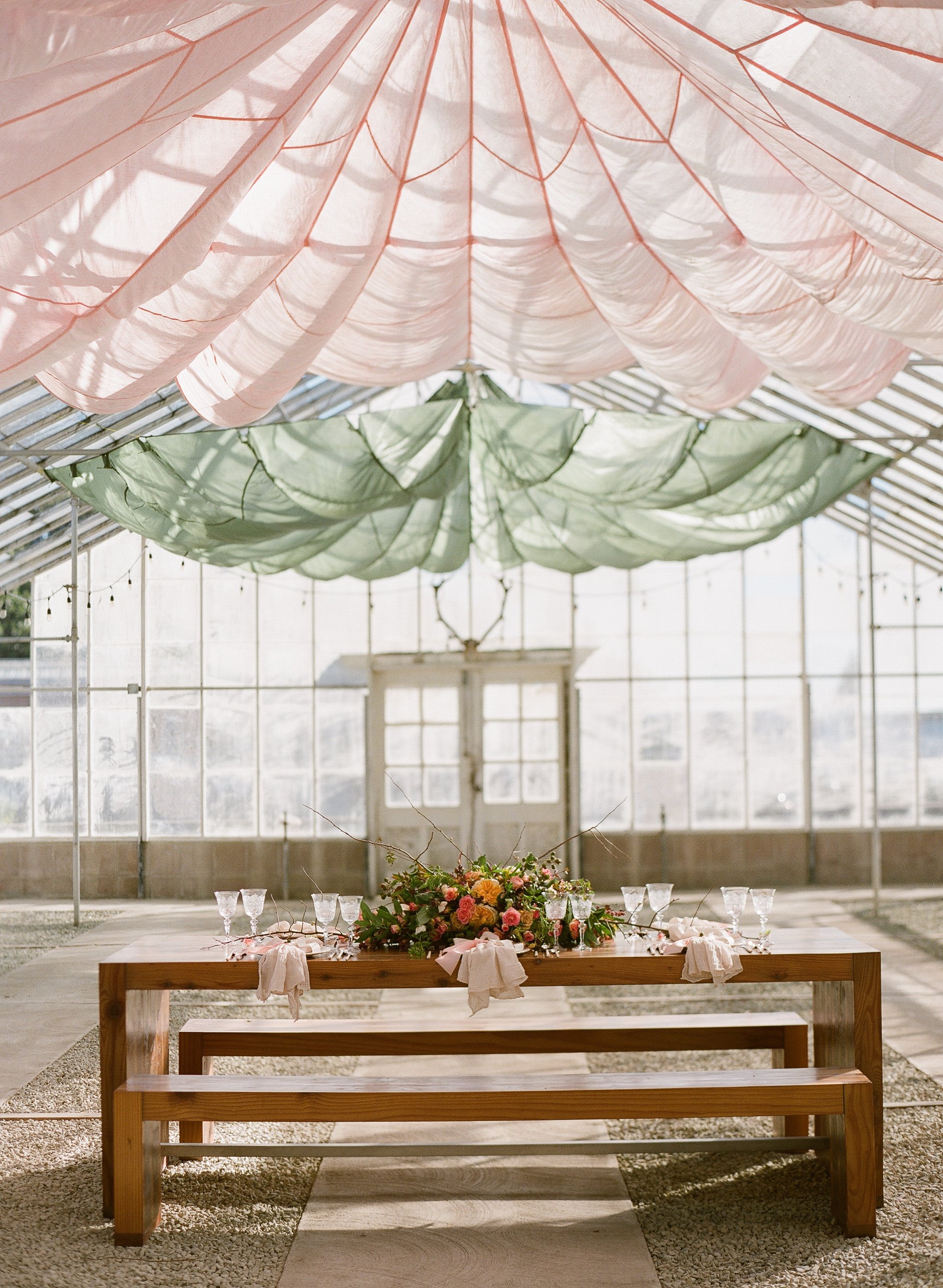 www.santabarbarawedding.com | Megan Sorel Photography | Dos Pueblos Orchid Farm | Table Setting