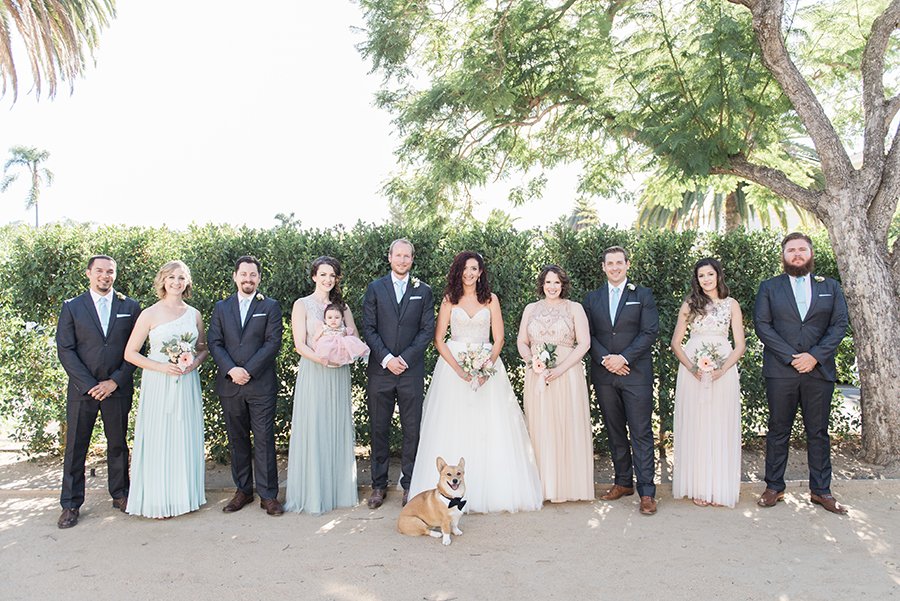 santabarbarawedding.com | Photo: Molly & Co. | Pastel Wedding Ideas and an adorable dog ring bearer