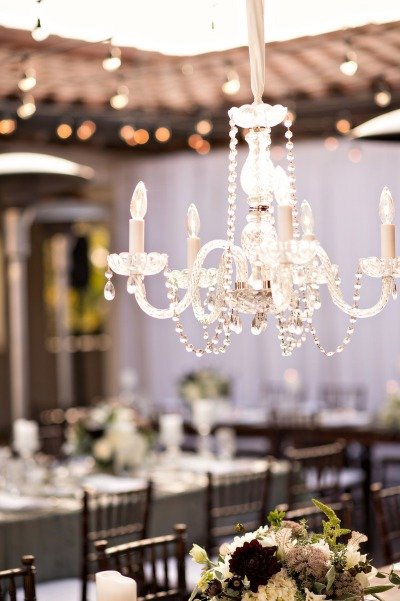 santabarbarawedding.com | SPARK Creative Events | Five Light Chandelier Rotunda Terrace