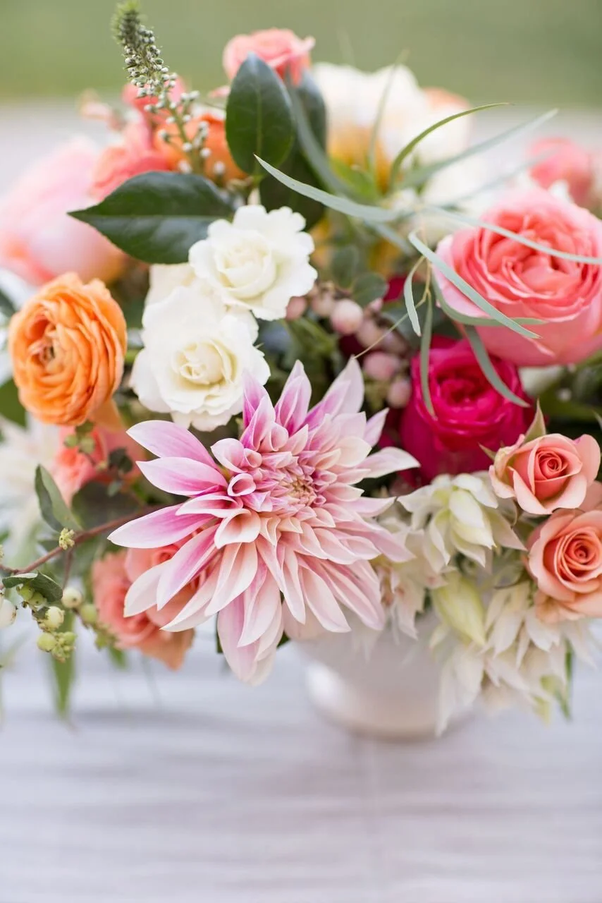 santabarbarawedding.com | Ella & Louie Floral Design | Florist | Wedding Flowers | Colorful Centerpiece
