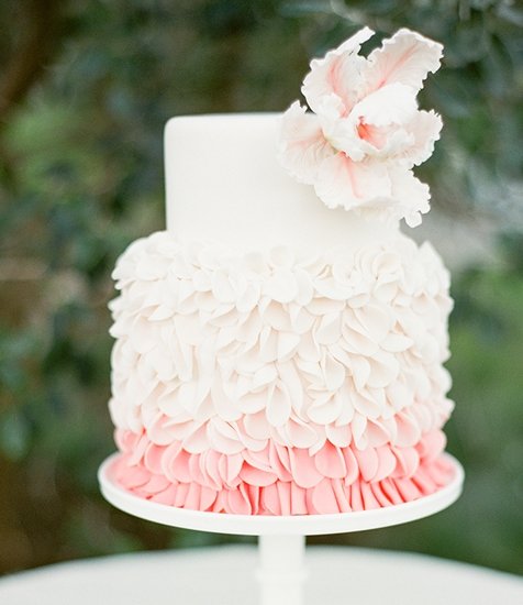 www.santabarbarawedding.com | Lele Patisserie | Wedding Cake | Wedding Cakes | Pink Ruffle Cake