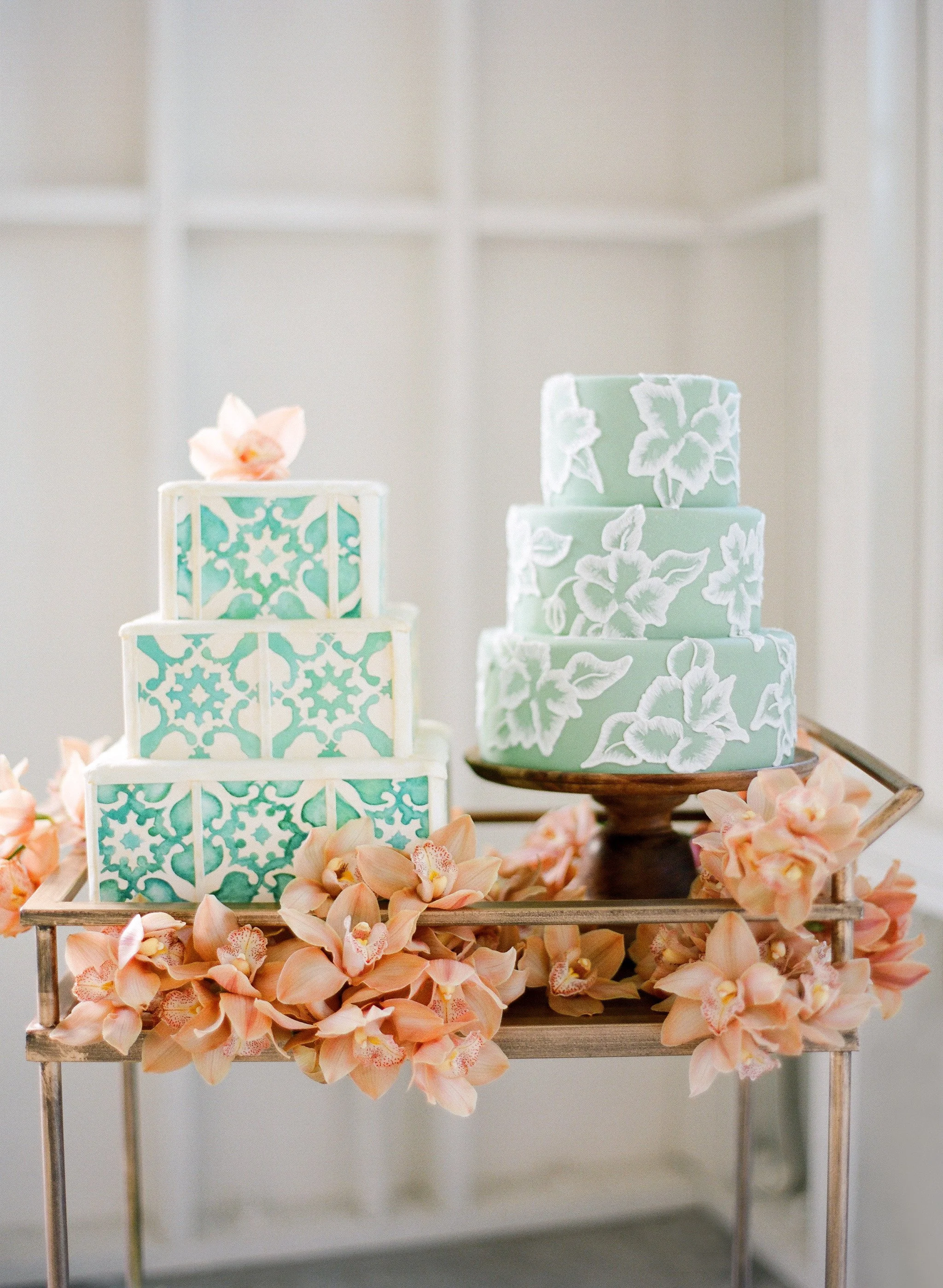 www.santabarbarawedding.com | Lele Patisserie | Wedding Cake | Wedding Cakes | Teal Cake
