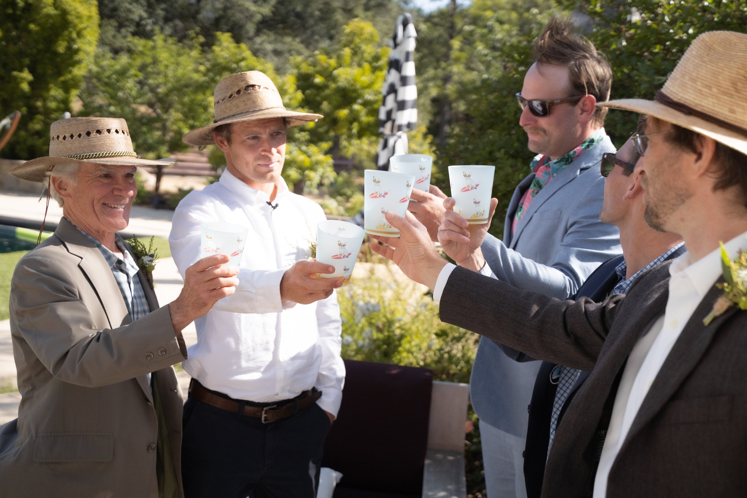 www.santabarbarawedding.com | Events by Fran | Jacob Grant Photography | Shiela Morales | Groom Having a Drink with Friends 