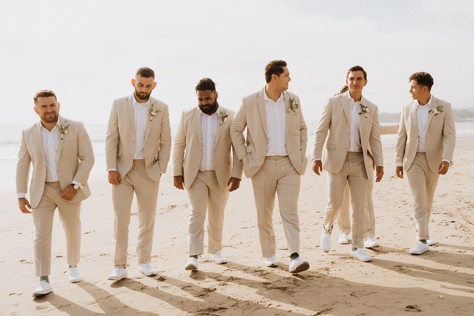 www.santabarbarawedding.com | Cait Photo | Rincon Beach Club | Talia Eliana Events | The Twisted Twig | Friar Tux | Groom and Groomsmen on the Beach