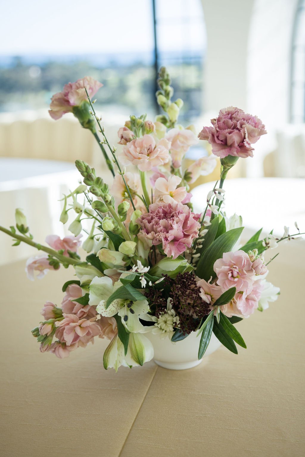 www.santabarbarawedding.com | Renoda Campbell | Montecito Club | KB Events | Bright Event Rentals | Spark Creative Events | Tangled Lotus | Floral Centerpiece