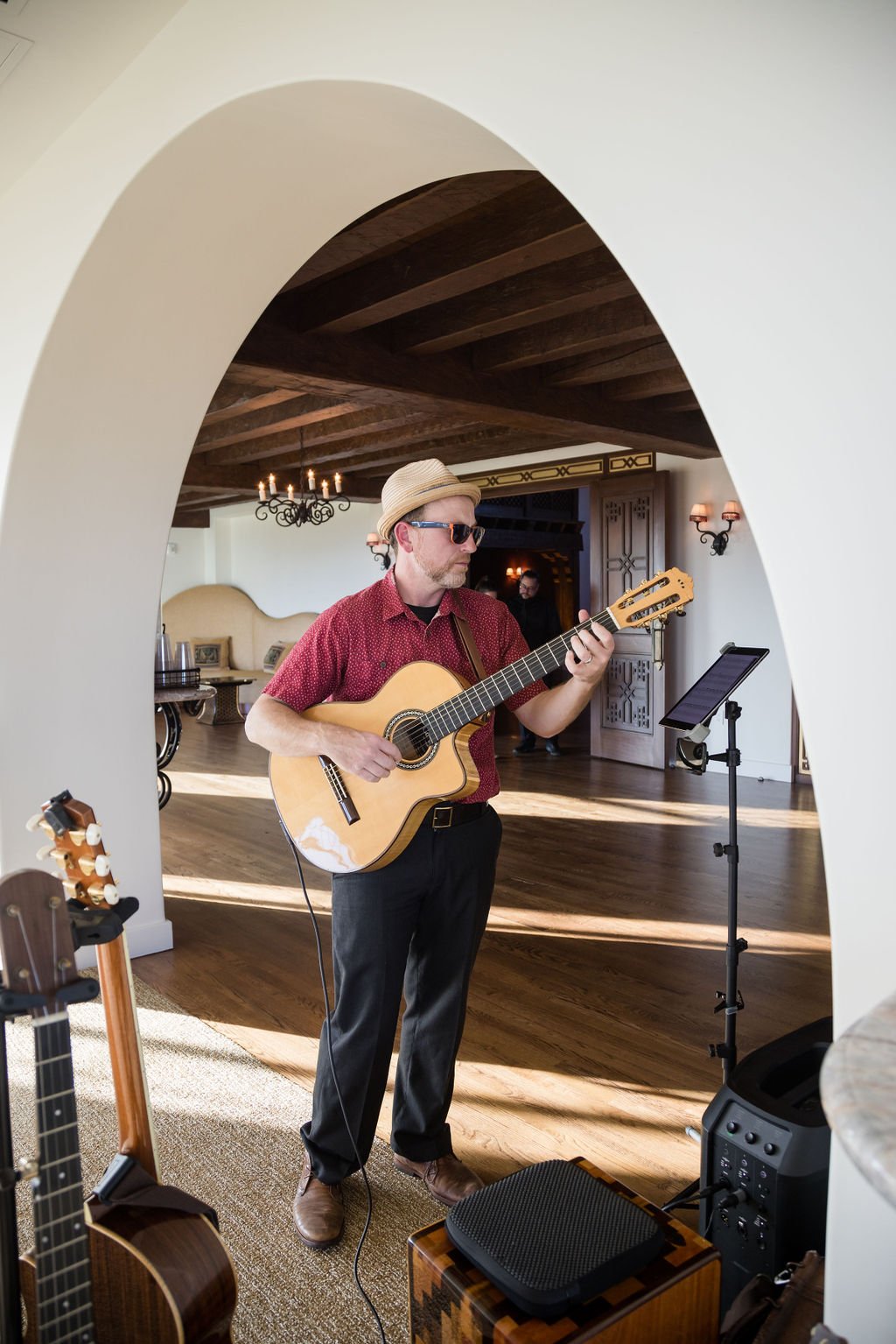 www.santabarbarawedding.com | Renoda Campbell | Montecito Club | KB Events | Bright Event Rentals | Spark Creative Events | Tangled Lotus | Guitarist Playing at Event
