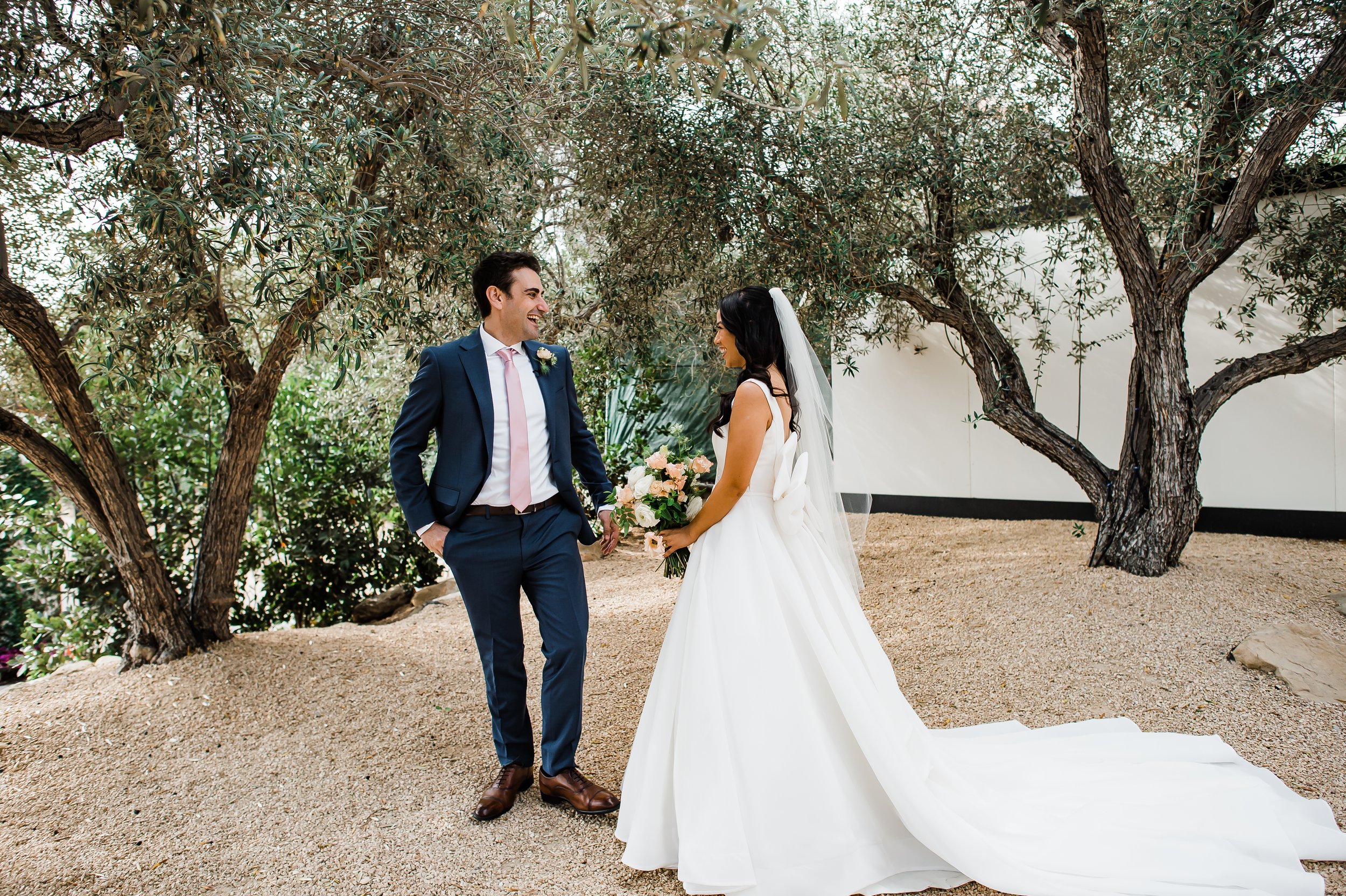 www.santabarbarawedding.com | Michelle Ramirez | Montecito Club | Felici Events | Antheia Floral Design | NV Glam Studio | Bride and Groom First Look