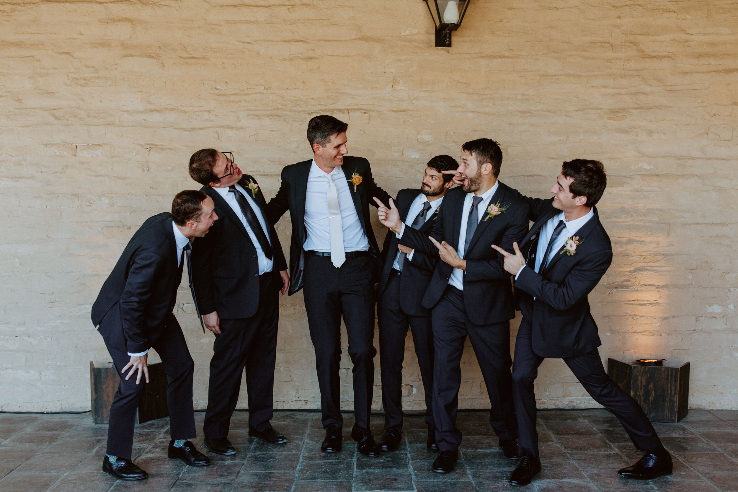 www.santabarbarawedding.com | Alyssa Brown | SB Historical Museum | Ann Johnson Events | Alexis Ireland Florals | Groom with Groomsmen