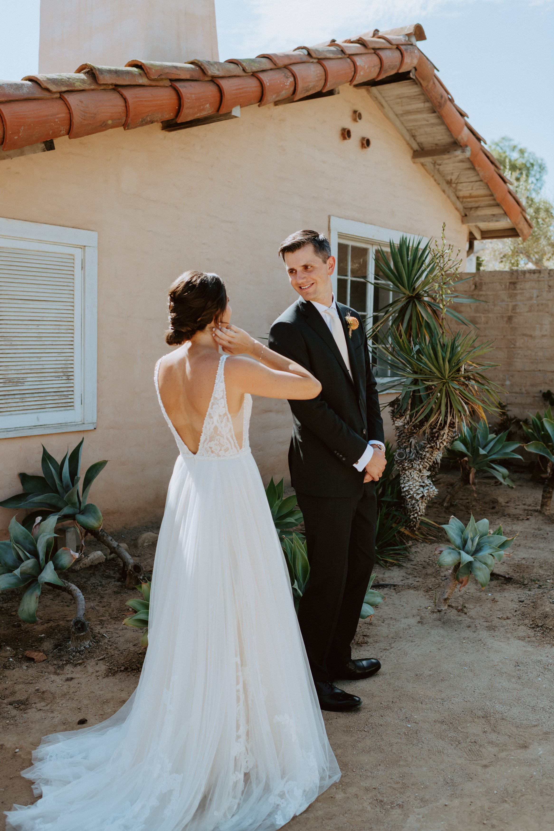 www.santabarbarawedding.com | Alyssa Brown | SB Historical Museum | Ann Johnson Events | Alexis Ireland Florals | The Beauty Bar | Bride and Groom First Look