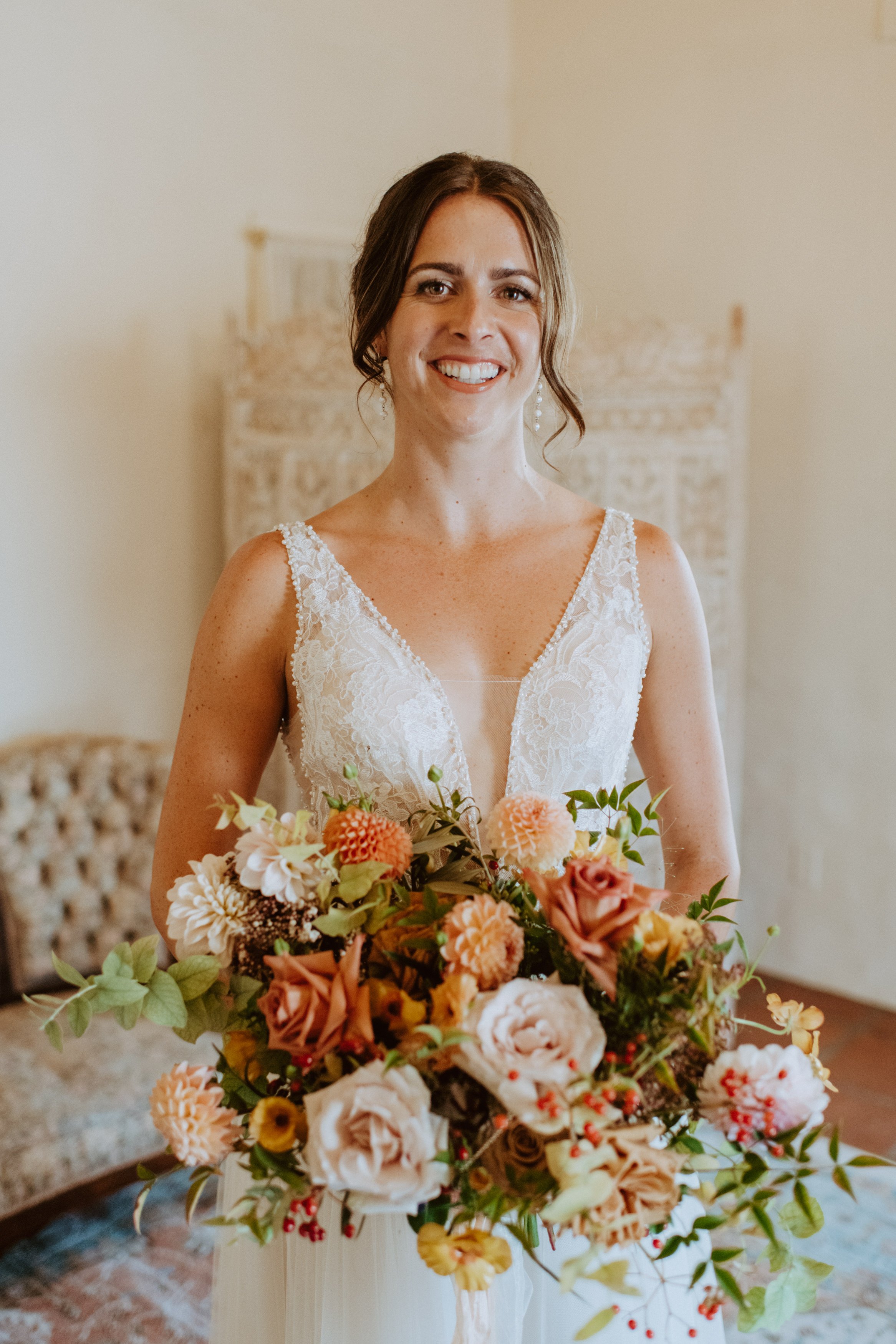 www.santabarbarawedding.com | Alyssa Brown | SB Historical Museum | Ann Johnson Events | Alexis Ireland Florals | The Beauty Bar | Bride with Bridal Bouquet