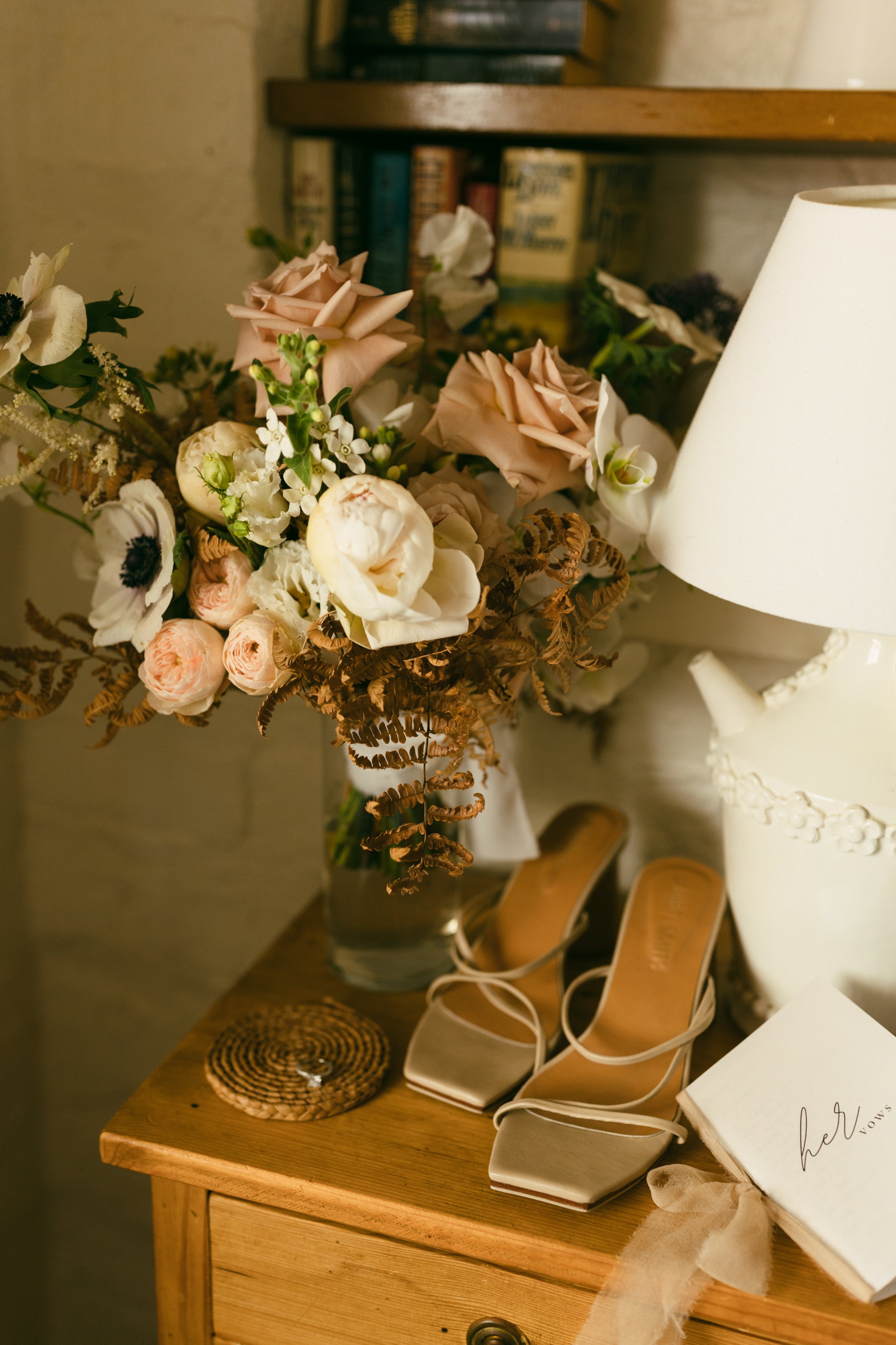 www.santabarbarawedding.com | Taylor Stuck Photography | Santa Barbara Courthouse | Fleur De Rye | James Smith | Bride’s Shoes and Bouquet