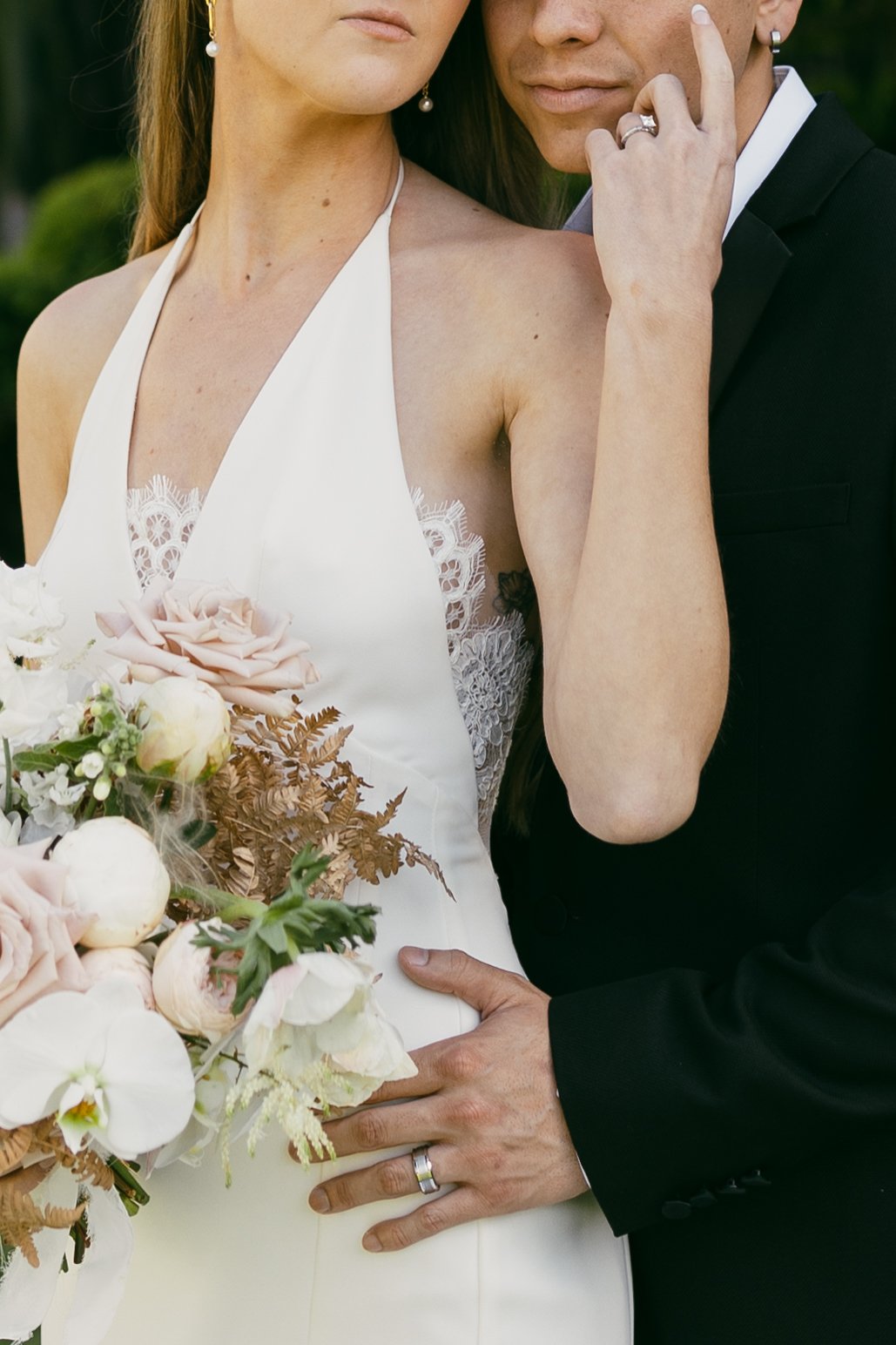 www.santabarbarawedding.com | Taylor Stuck Photography | Santa Barbara Courthouse | Fleur De Rye | Brides for a Cause | Eryka De Santi | ASOS | Bride and Groom Embracing